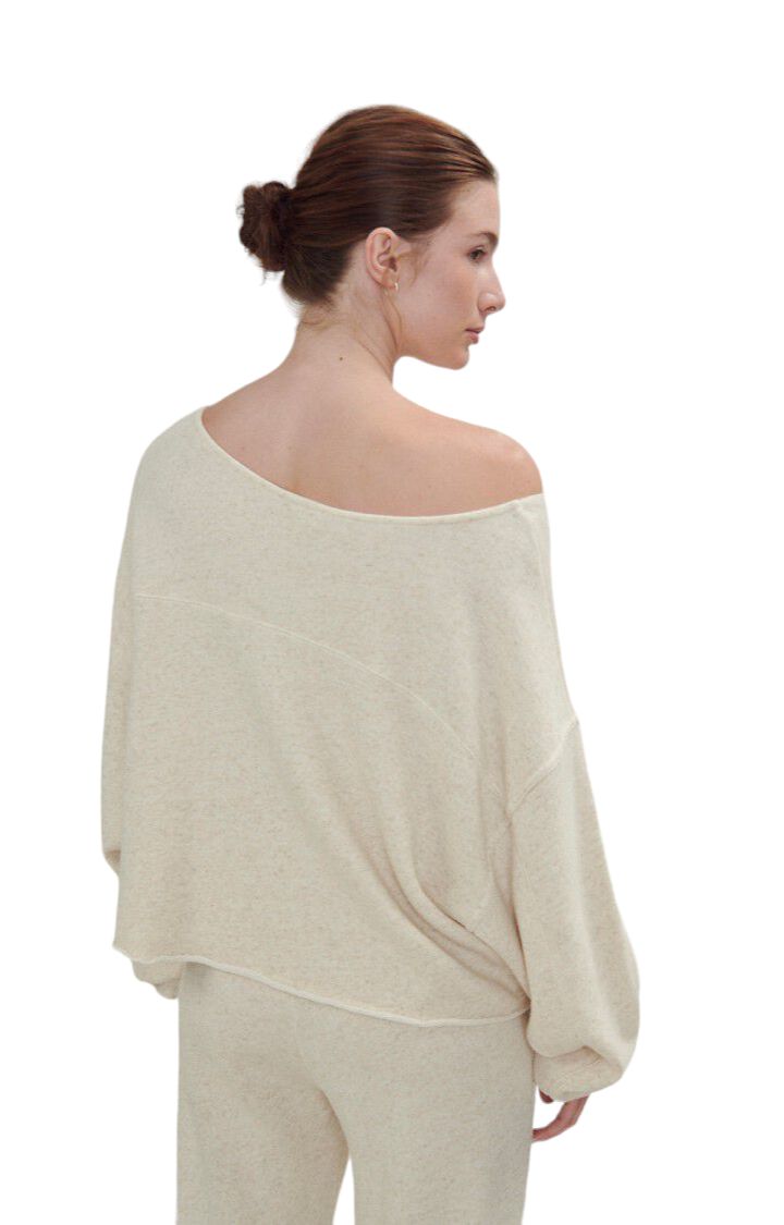 American Vintage | Maglia Itonay Donna Ecru Melange - Fabbrica Ski Sises