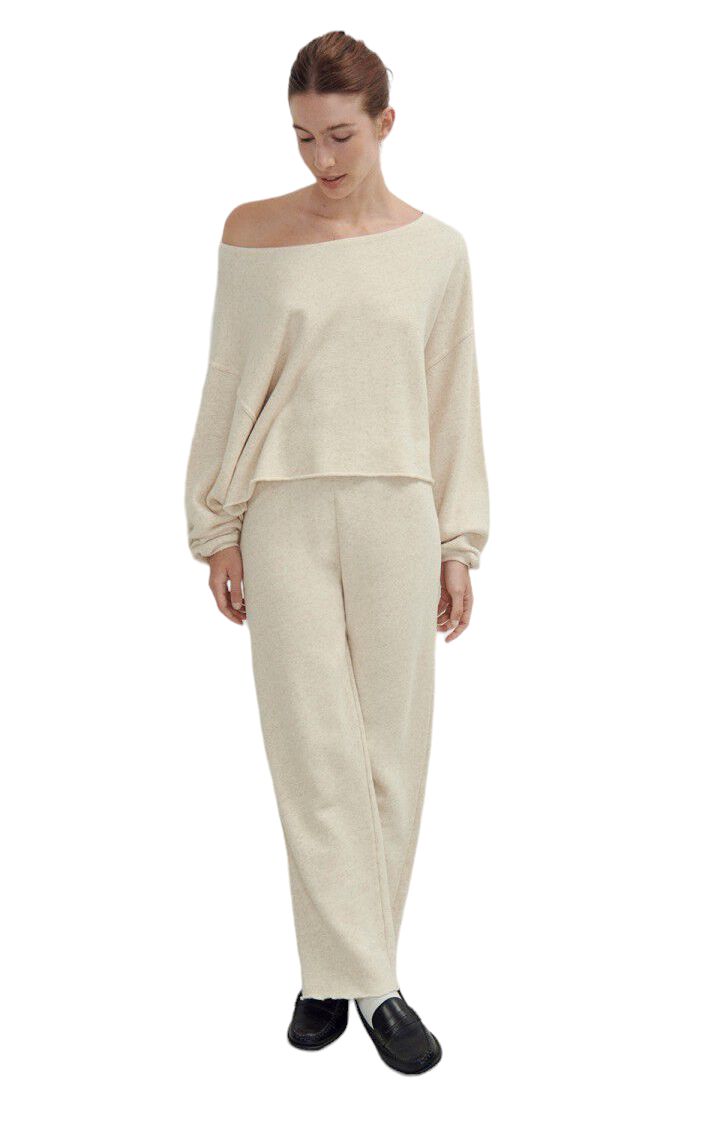 American Vintage | Maglia Itonay Donna Ecru Melange - Fabbrica Ski Sises
