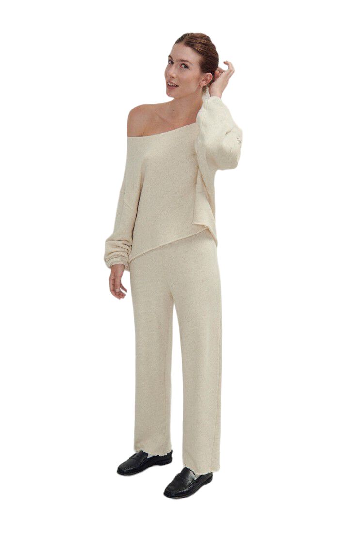American Vintage | Maglia Itonay Donna Ecru Melange - Fabbrica Ski Sises