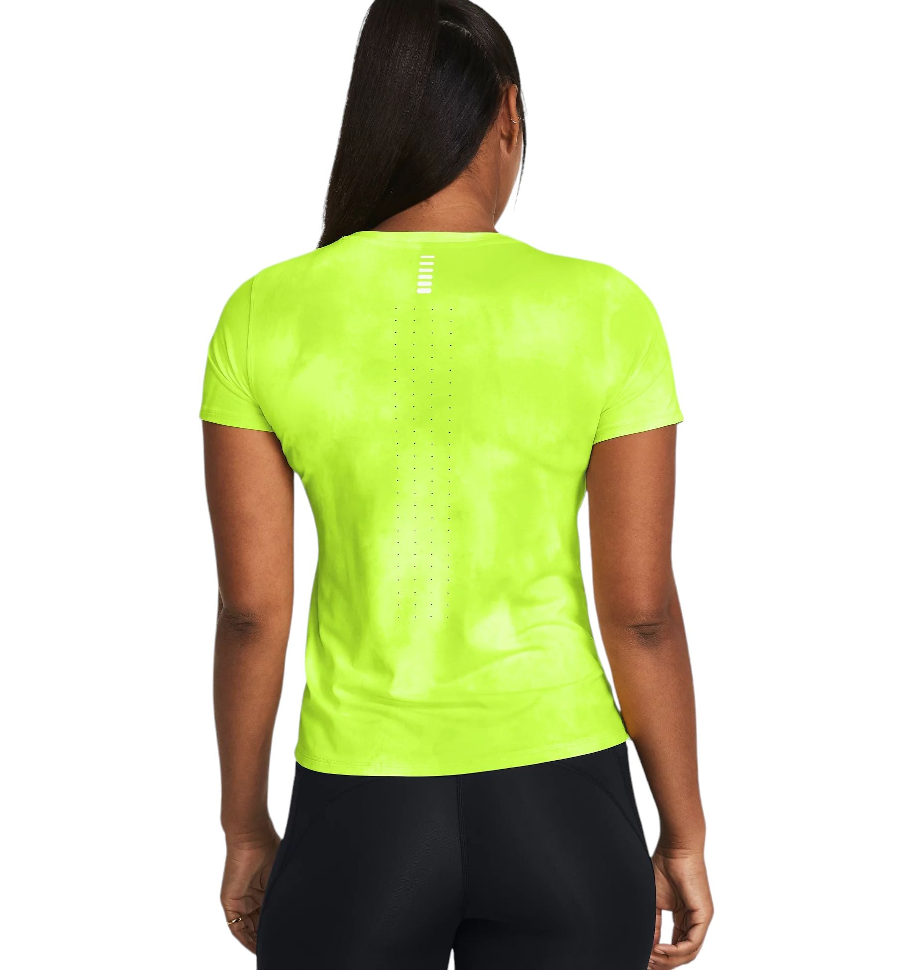 Under Armour | T-shirt Launch Elite Printed Donna High Vis Yellow/Reflective - Fabbrica Ski Sises