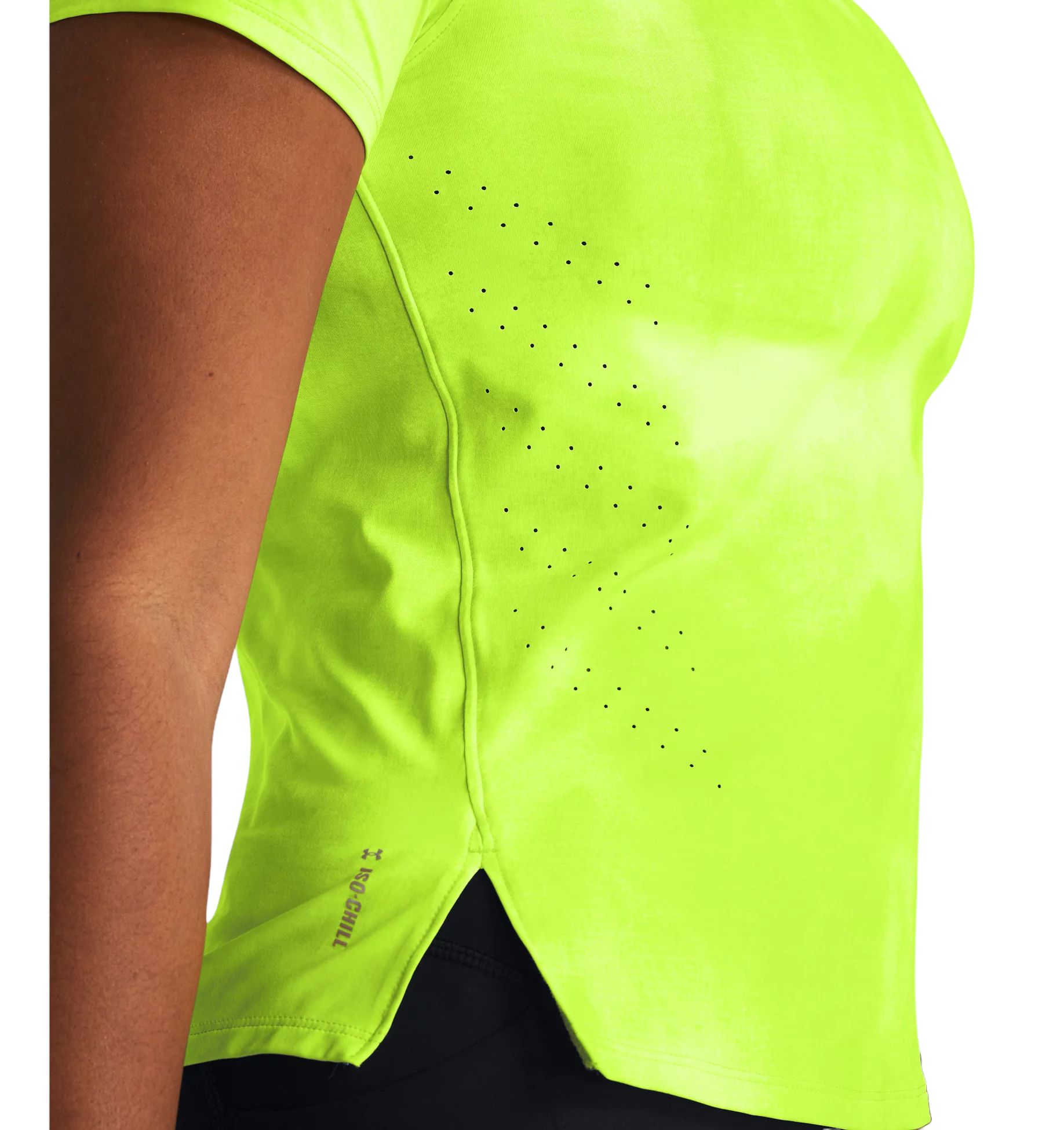 Under Armour | T-shirt Launch Elite Printed Donna High Vis Yellow/Reflective - Fabbrica Ski Sises