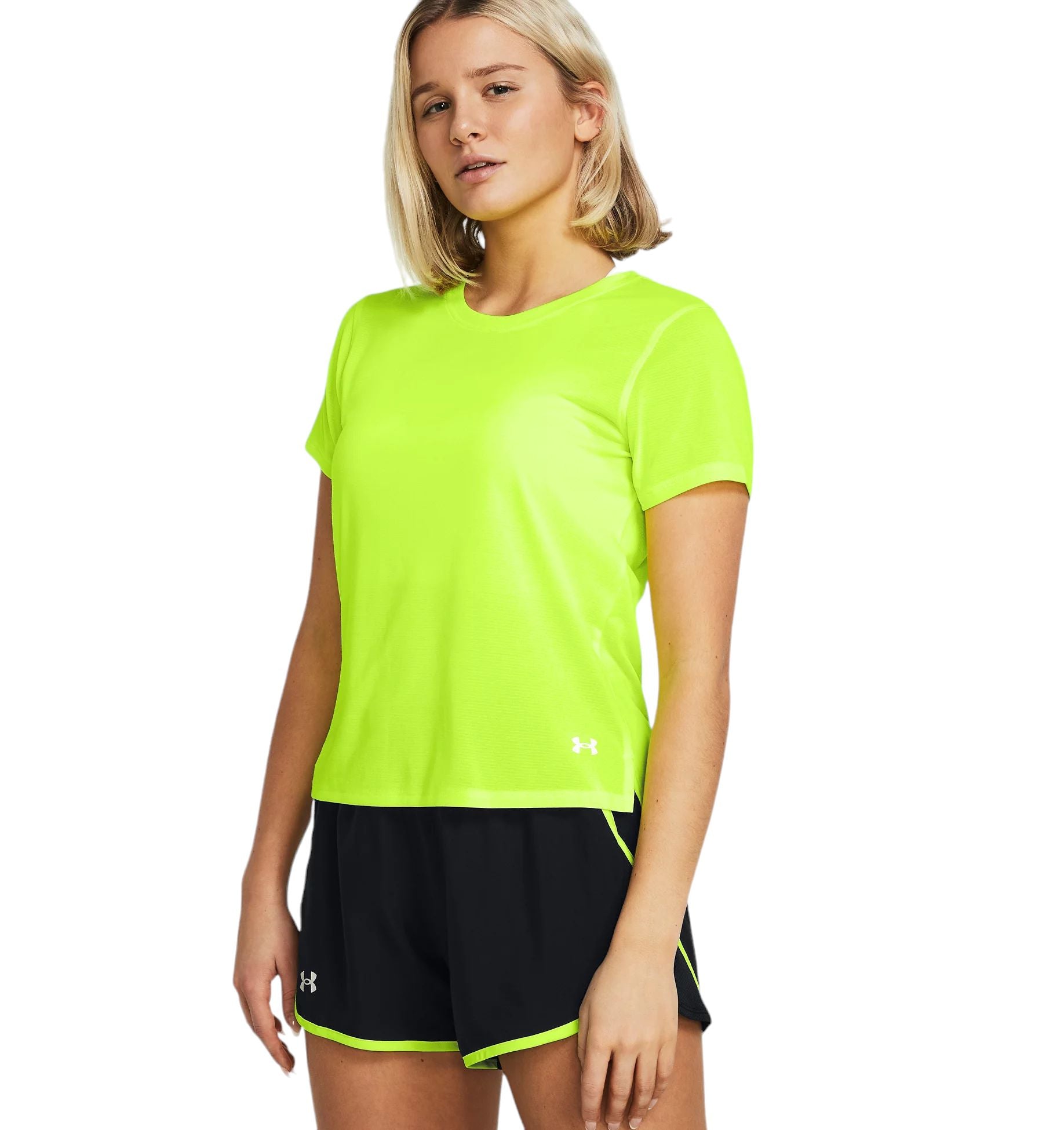 Under Armour | T-shirt Launch Donna High Vis Yellow/Reflective - Fabbrica Ski Sises