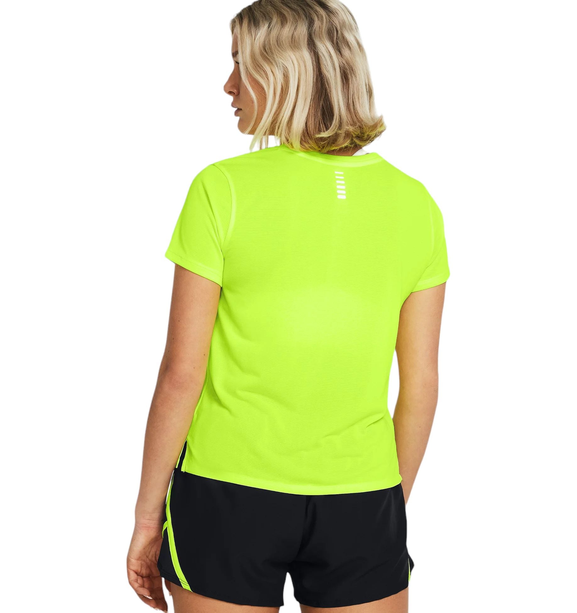 Under Armour | T-shirt Launch Donna High Vis Yellow/Reflective - Fabbrica Ski Sises