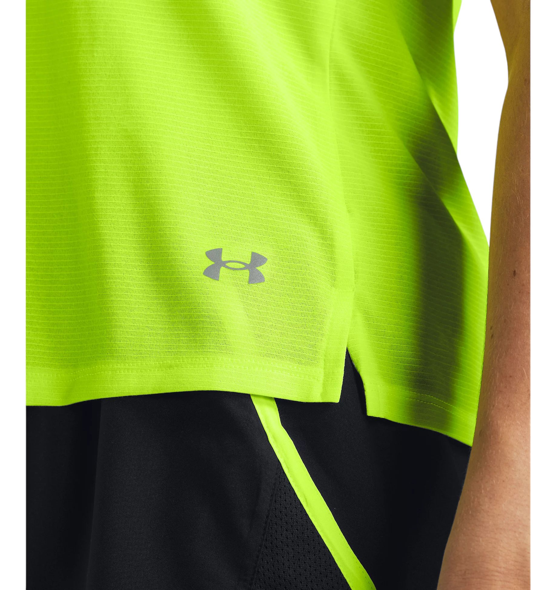 Under Armour | T-shirt Launch Donna High Vis Yellow/Reflective - Fabbrica Ski Sises