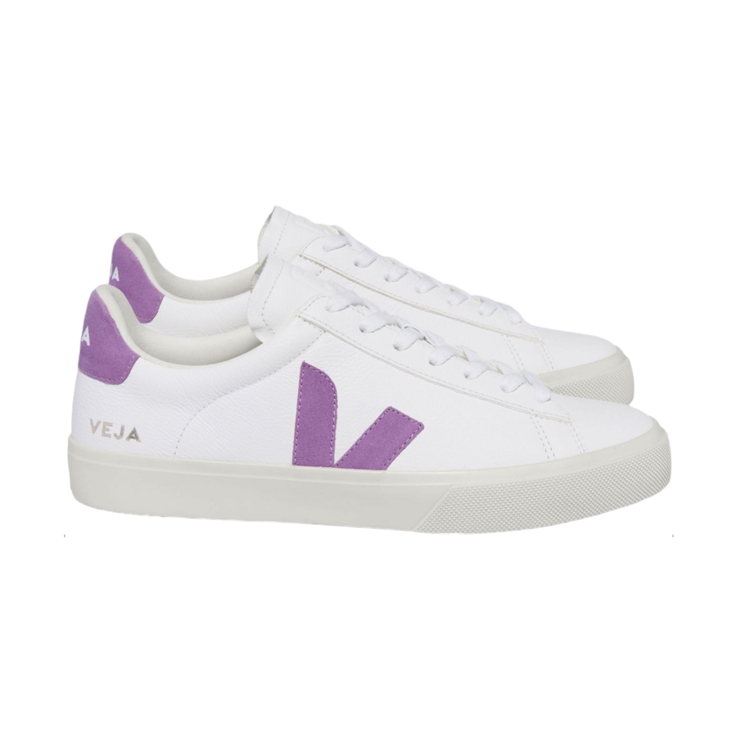 Veja | Scarpe Campo Chromfree Leather Donna White/Mulberry - Fabbrica Ski Sises