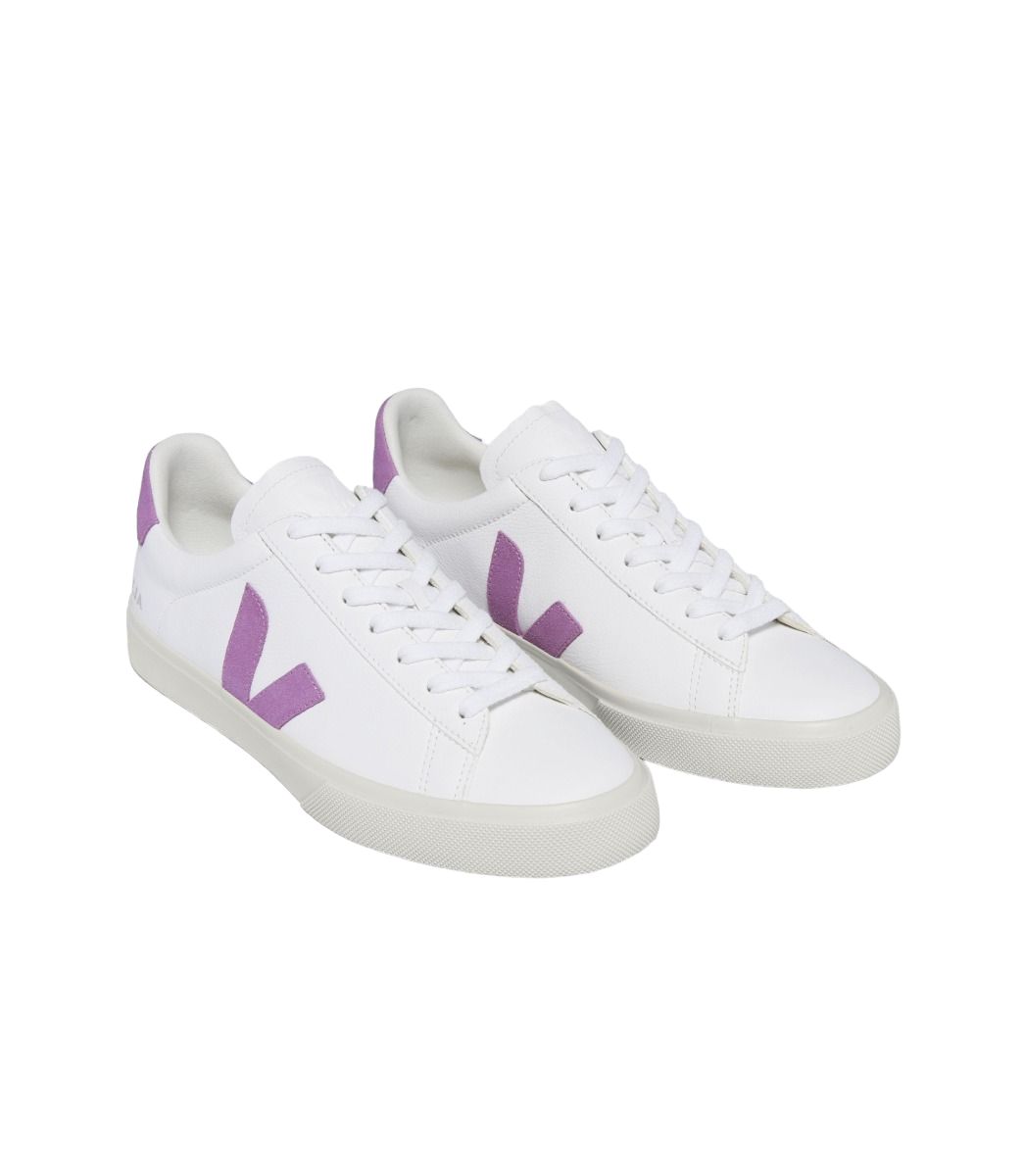 Veja | Scarpe Campo Chromfree Leather Donna White/Mulberry - Fabbrica Ski Sises