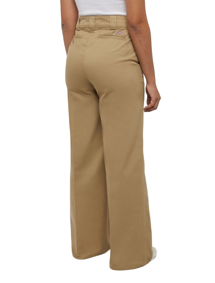 Dickies | Pantaloni Wide Leg Work Donna Khaki - Fabbrica Ski Sises