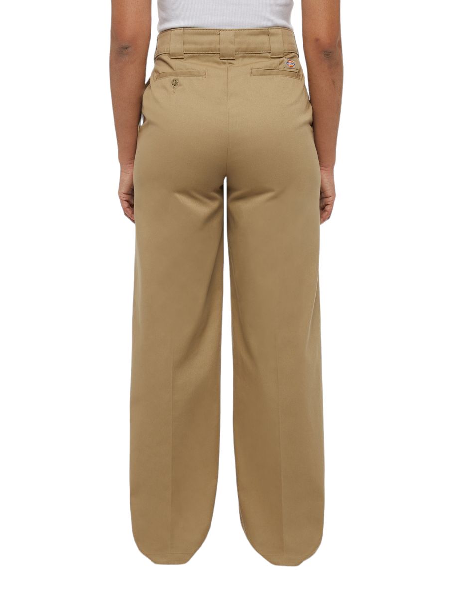 Dickies | Pantaloni Wide Leg Work Donna Khaki - Fabbrica Ski Sises
