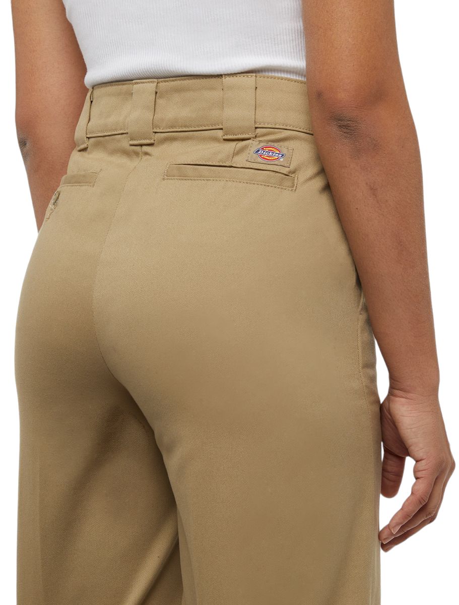 Dickies | Pantaloni Wide Leg Work Donna Khaki - Fabbrica Ski Sises