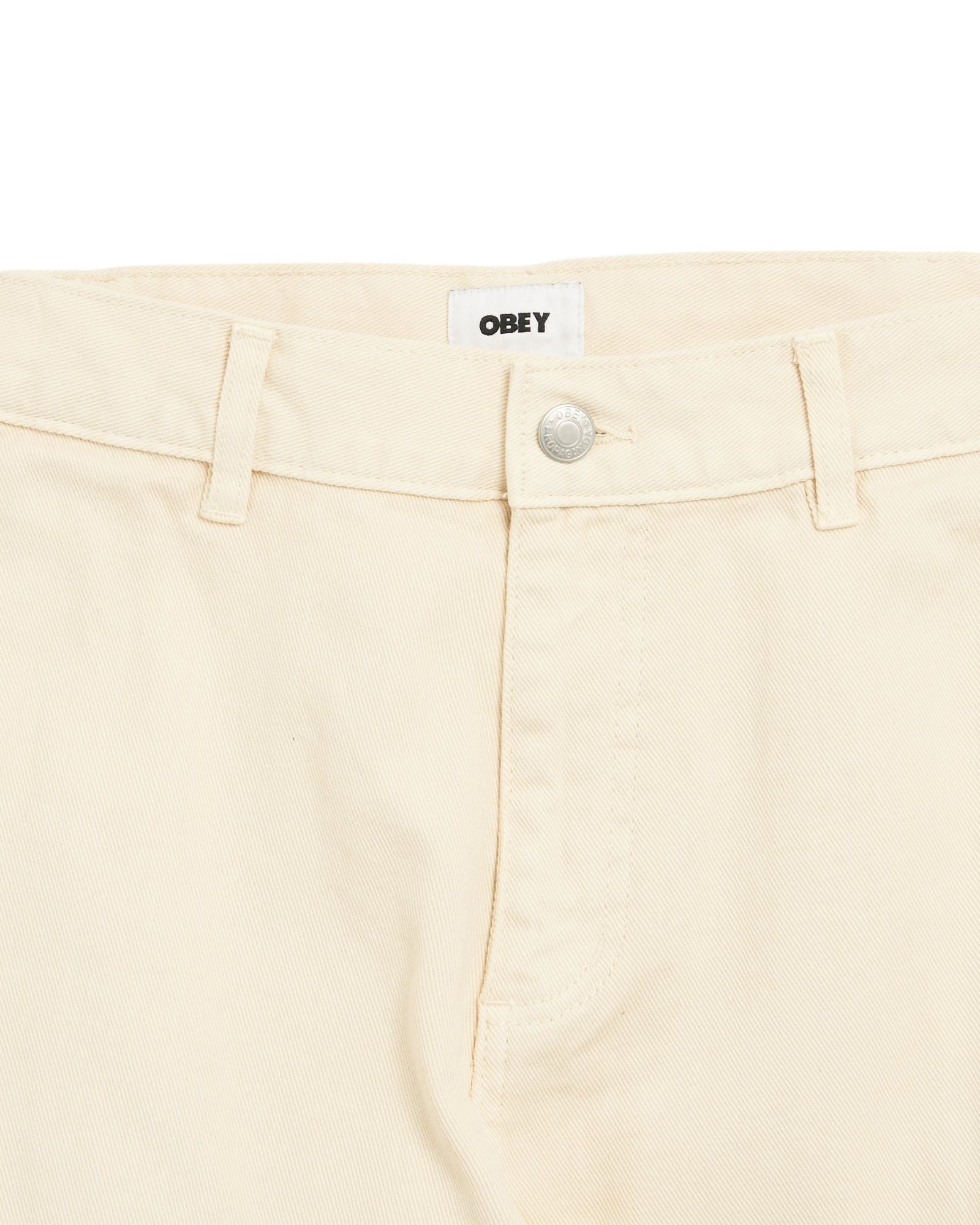 Obey | Pantaloni Hardwork Carpenter Uomo Unbleached - Fabbrica Ski Sises