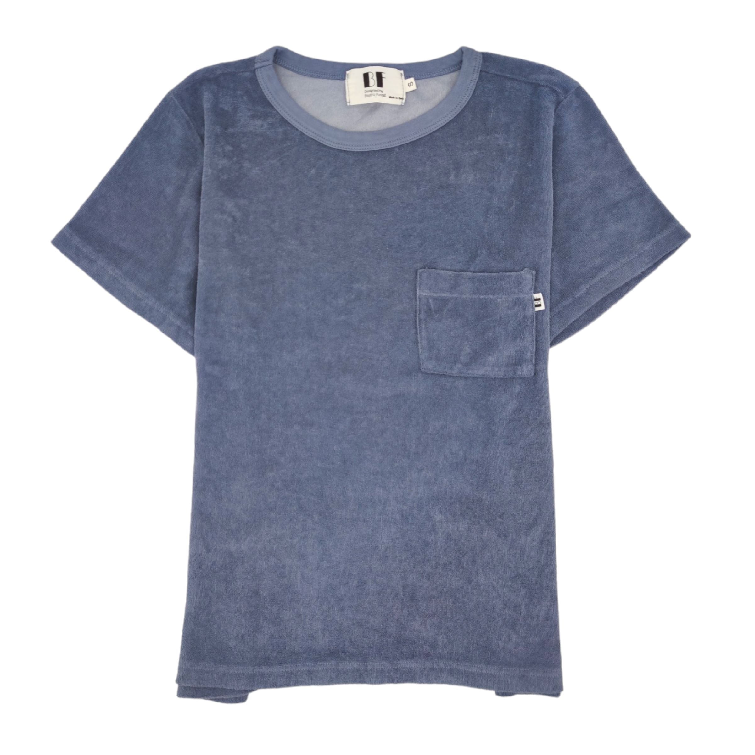 Beatriz Furest | T-shirt Pocket Donna Blue Grey - Fabbrica Ski Sises