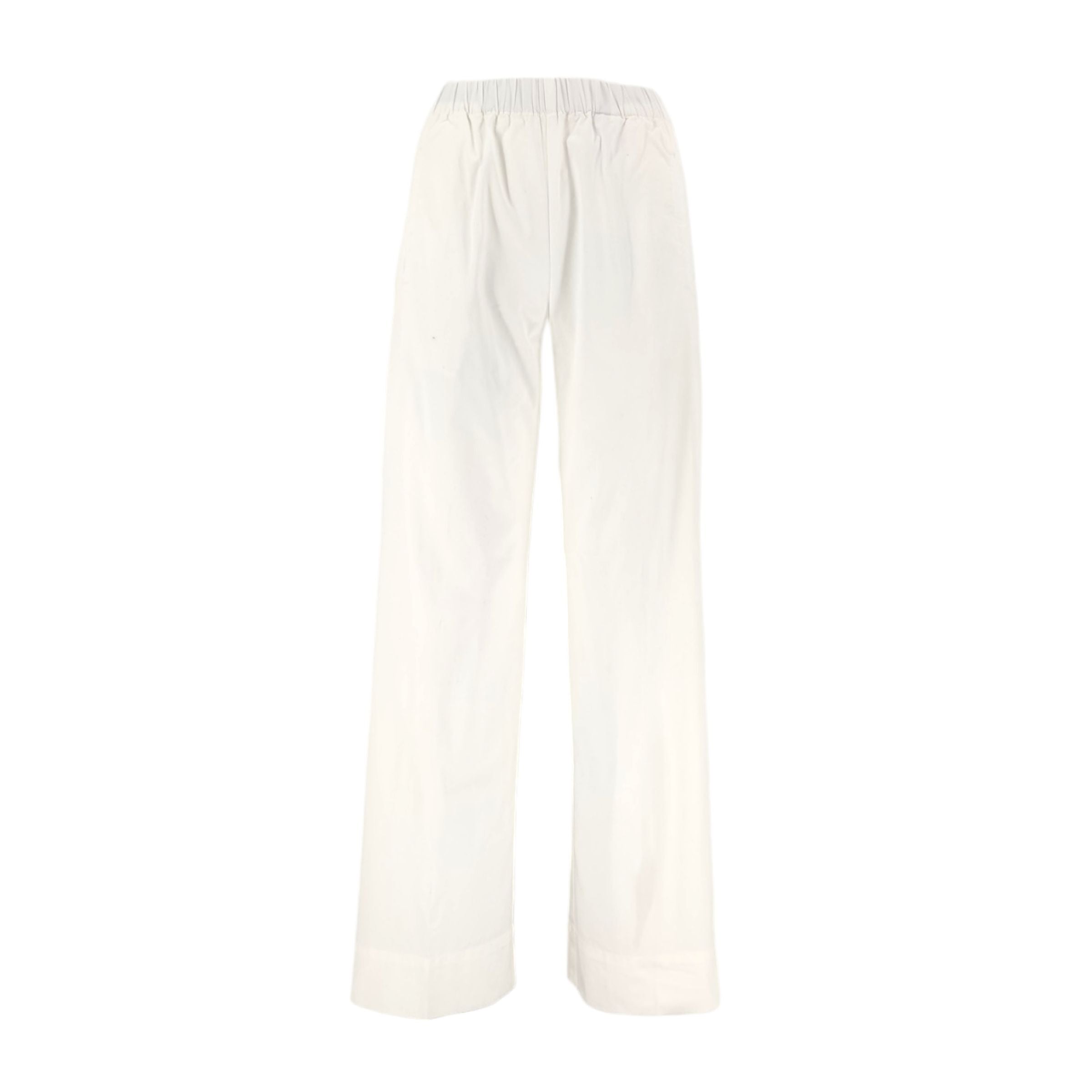 True Nyc | Pantaloni Pensil Light Gabardina Donna Ivory - Fabbrica Ski Sises