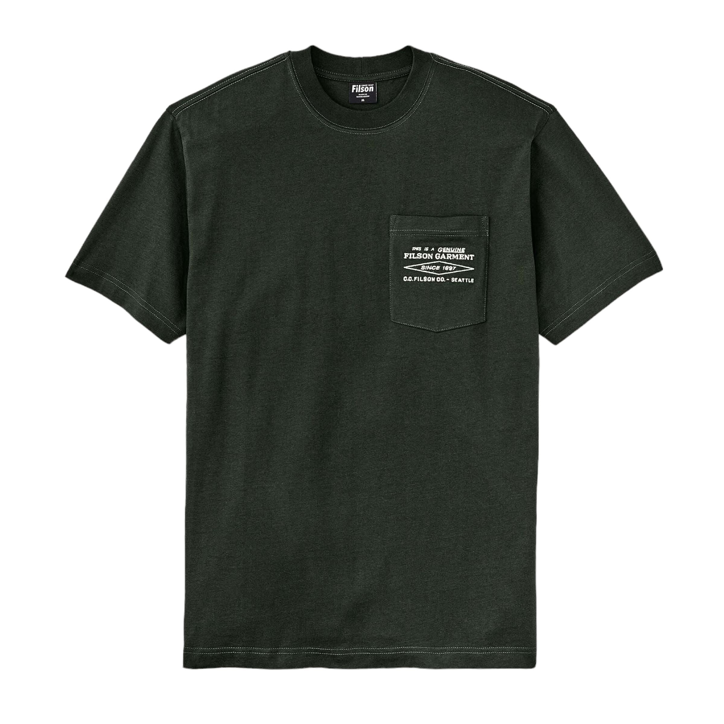 T-shirt Embroidered Pocket Uomo Dark Timber Diamond