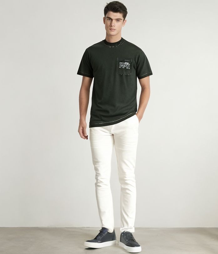 Modfitter | Pantaloni Carnaby Popeline Uomo Off White - Fabbrica Ski Sises