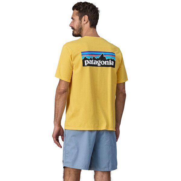 Patagonia | T-shirt P-6 Logo Responsibili Uomo Milled Yellow - Fabbrica Ski Sises