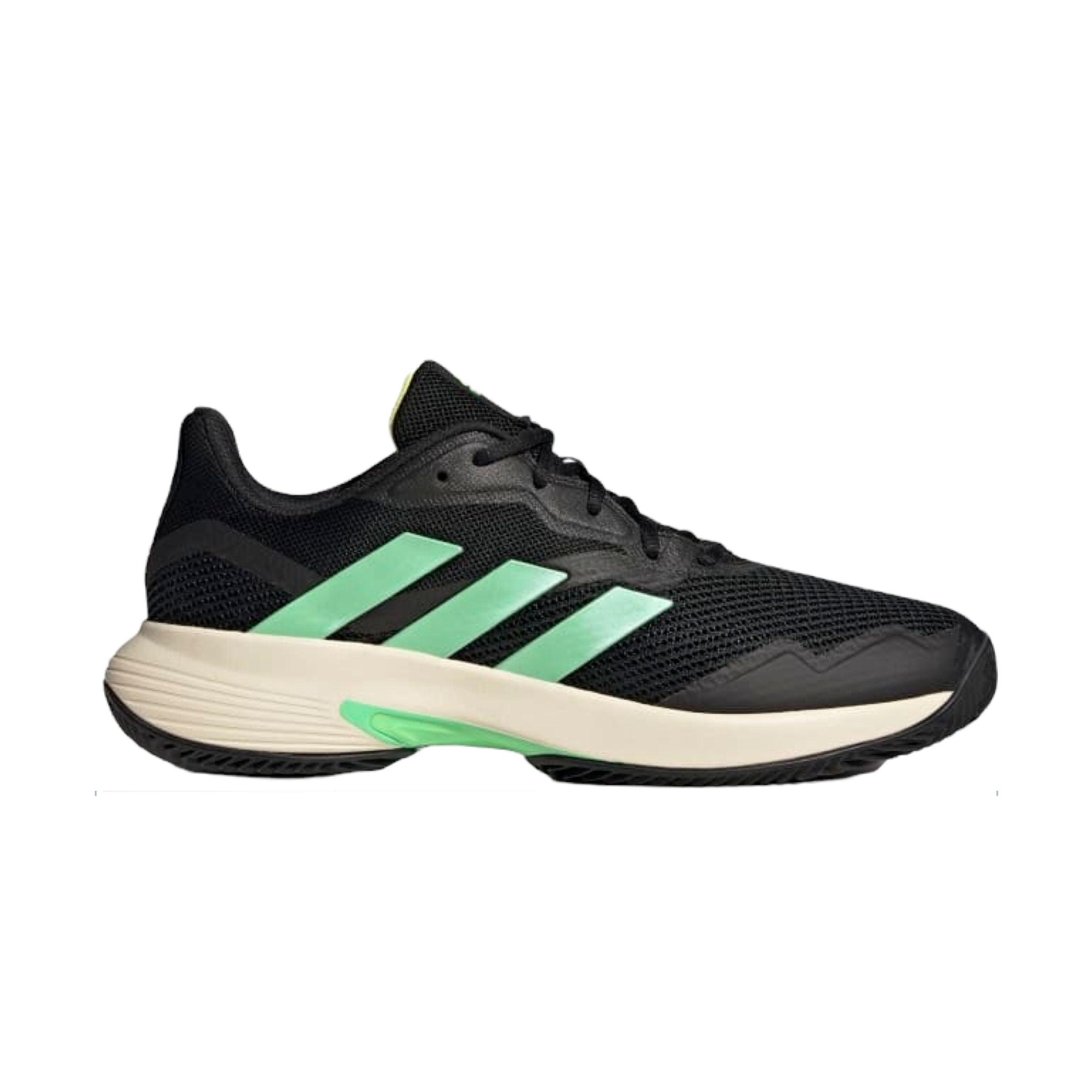 Adidas | Scarpe da Tennis CourtJam Control Clay Uomo Core Black/Beam Green/Beam Yellow - Fabbrica Ski Sises