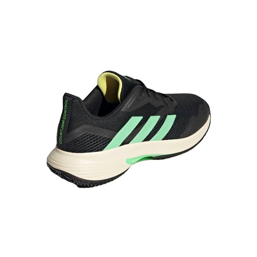 Adidas | Scarpe da Tennis CourtJam Control Clay Uomo Core Black/Beam Green/Beam Yellow - Fabbrica Ski Sises