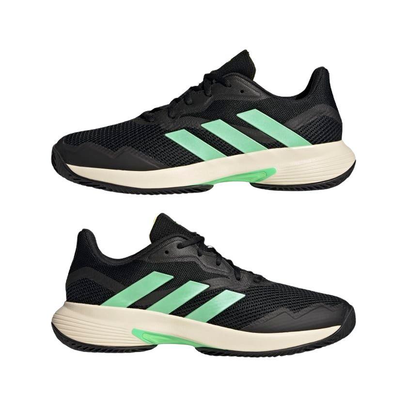 Adidas | Scarpe da Tennis CourtJam Control Clay Uomo Core Black/Beam Green/Beam Yellow - Fabbrica Ski Sises