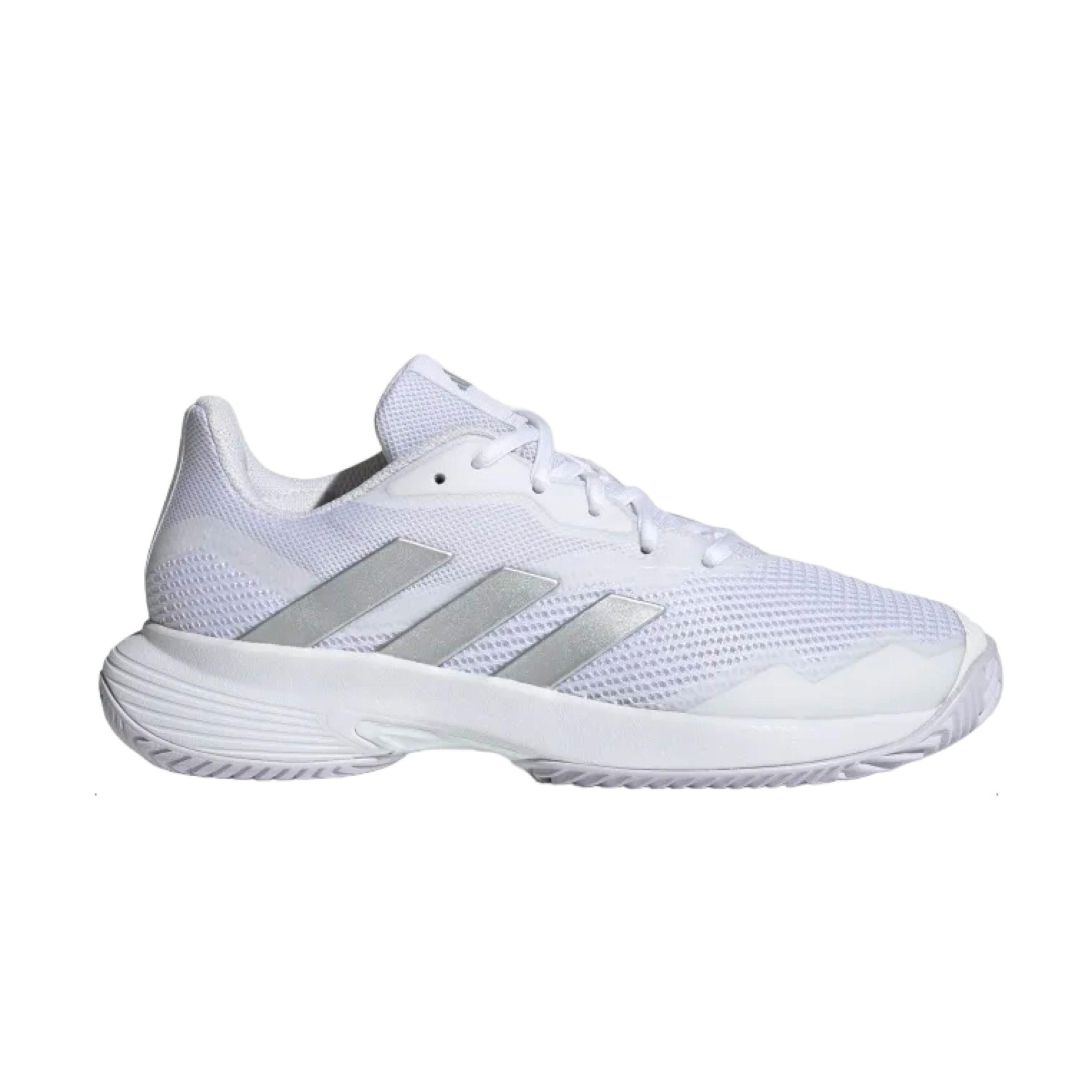 Adidas | Scarpe da Tennis CourtJam Control Donna Cloud White/Silver Metallic/Cloud White - Fabbrica Ski Sises