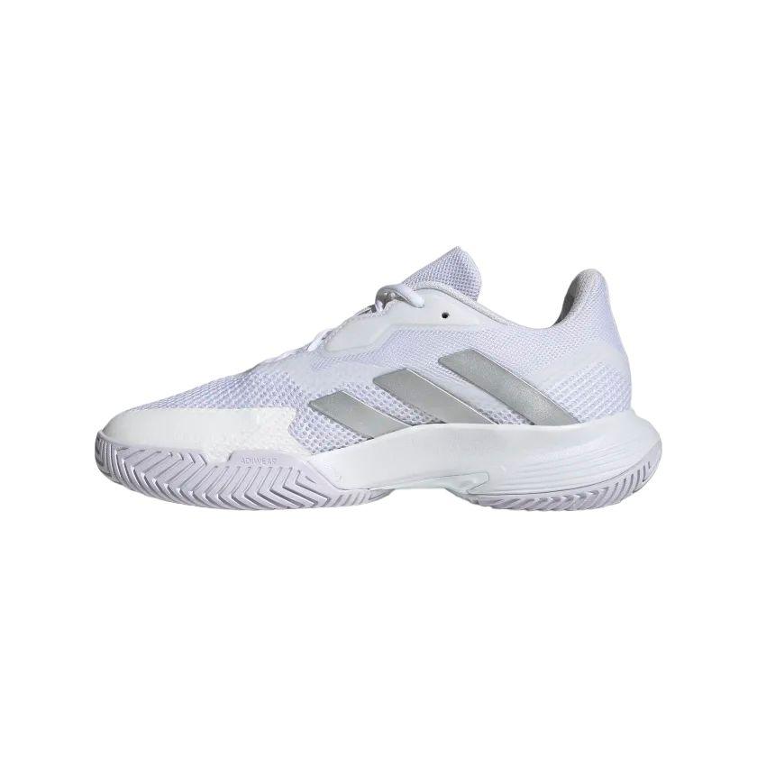 Adidas | Scarpe da Tennis CourtJam Control Donna Cloud White/Silver Metallic/Cloud White - Fabbrica Ski Sises