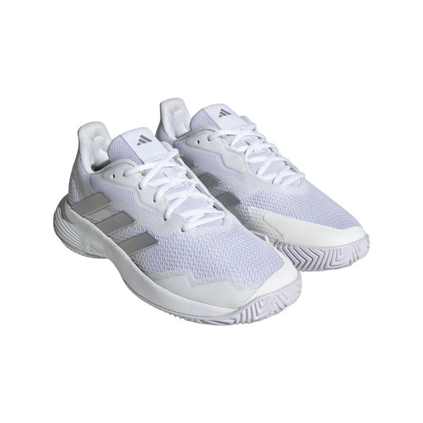 Adidas | Scarpe da Tennis CourtJam Control Donna Cloud White/Silver Metallic/Cloud White - Fabbrica Ski Sises