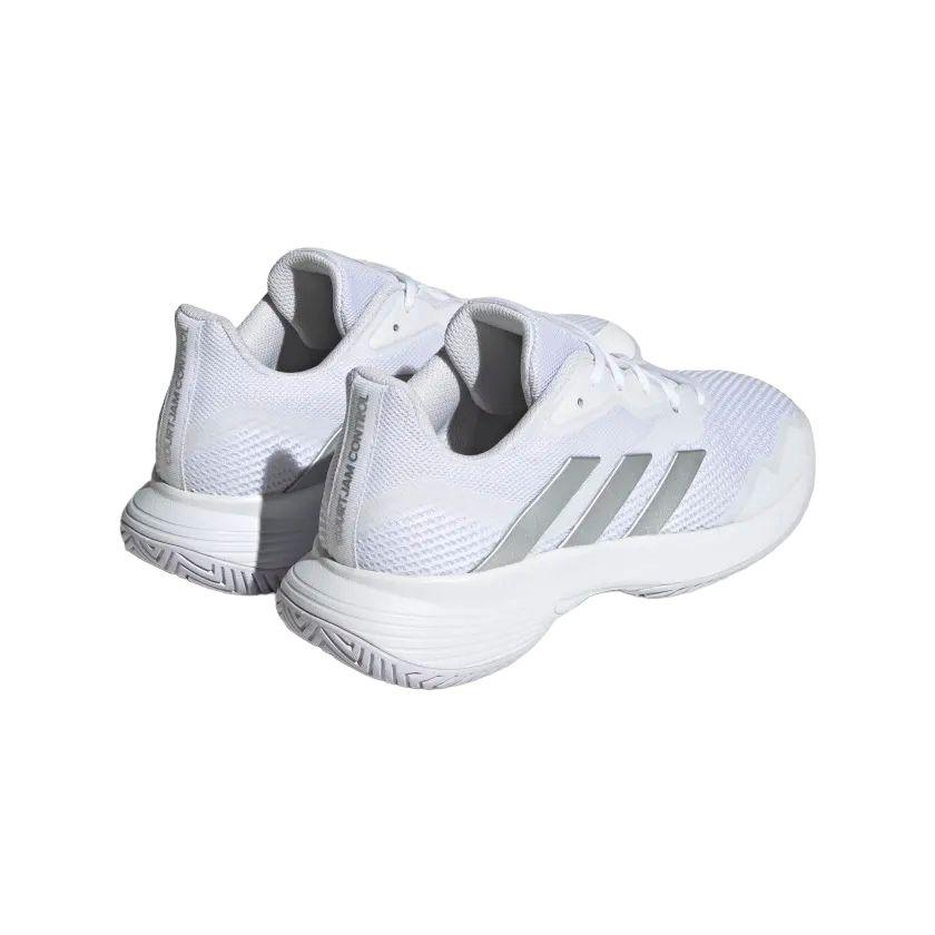Adidas | Scarpe da Tennis CourtJam Control Donna Cloud White/Silver Metallic/Cloud White - Fabbrica Ski Sises