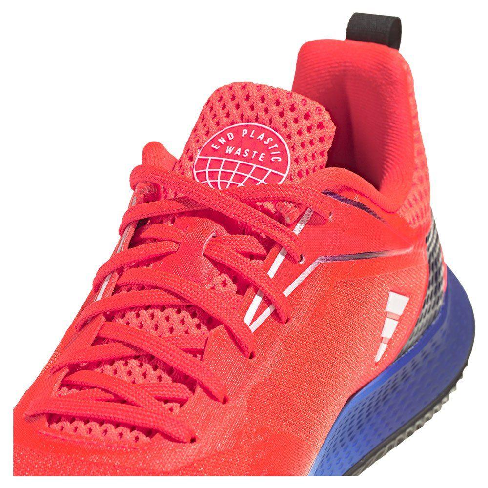 Adidas | Scarpe da Tennis Defiant Speed Clay Solar Red/Cloud White/Blue Fusion - Fabbrica Ski Sises