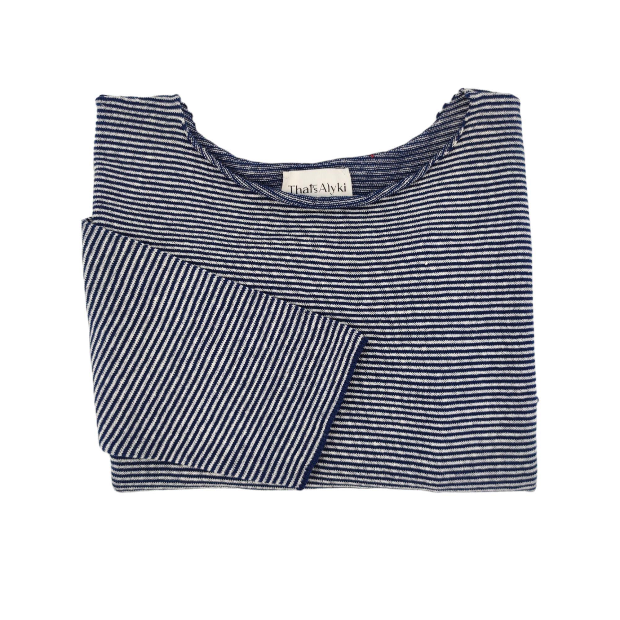 Alyki Cashmere | Maglia Azzurra Donna Cream/Navy - Fabbrica Ski Sises