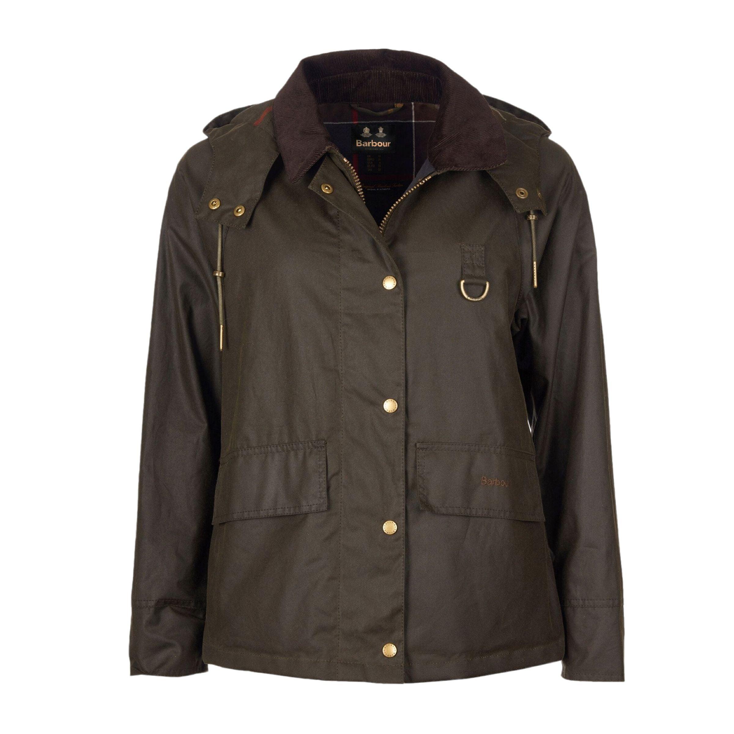Barbour | Giacca Avon Wax Donna Olive/Classic - Fabbrica Ski Sises