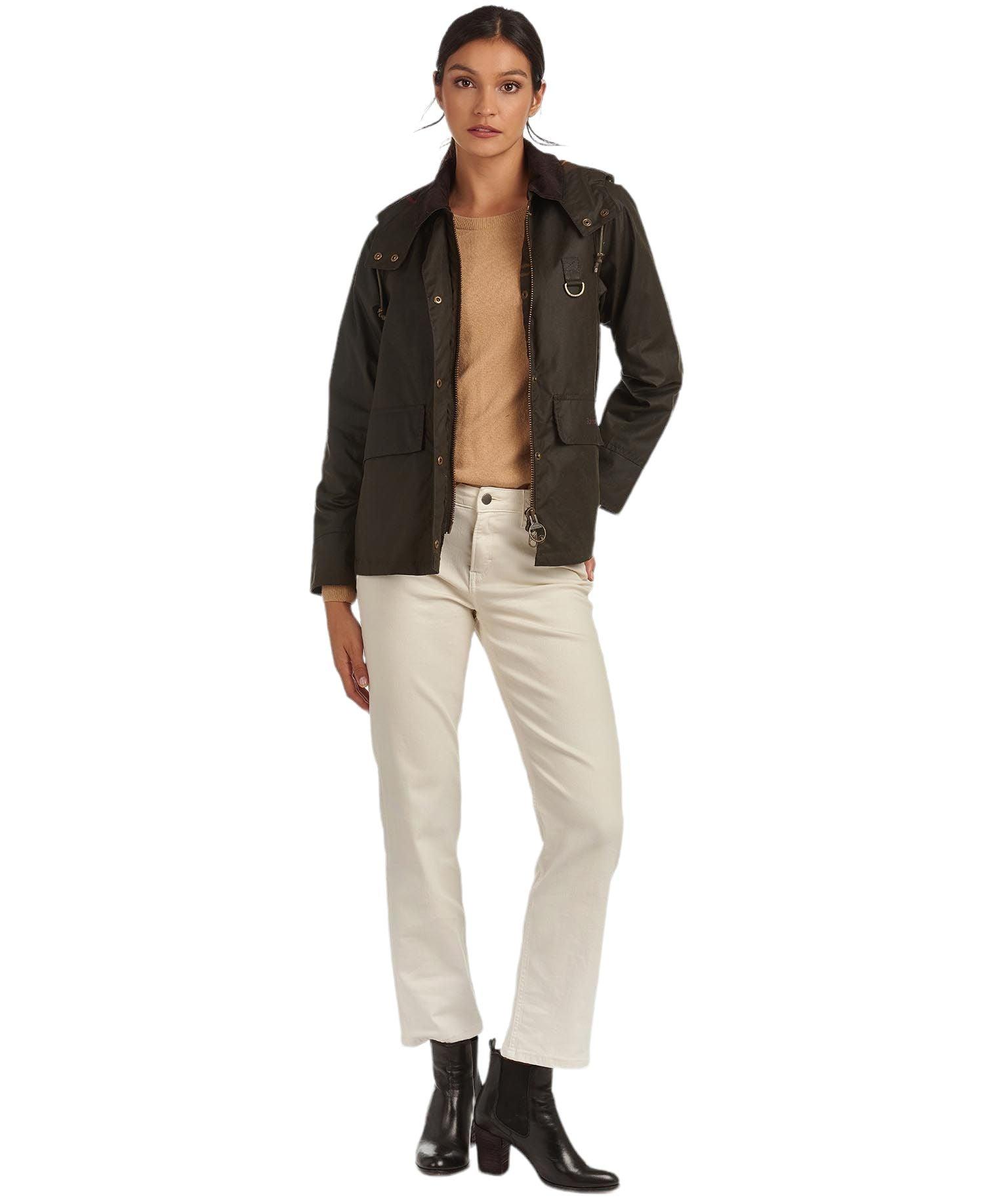 Barbour | Giacca Avon Wax Donna Olive/Classic - Fabbrica Ski Sises