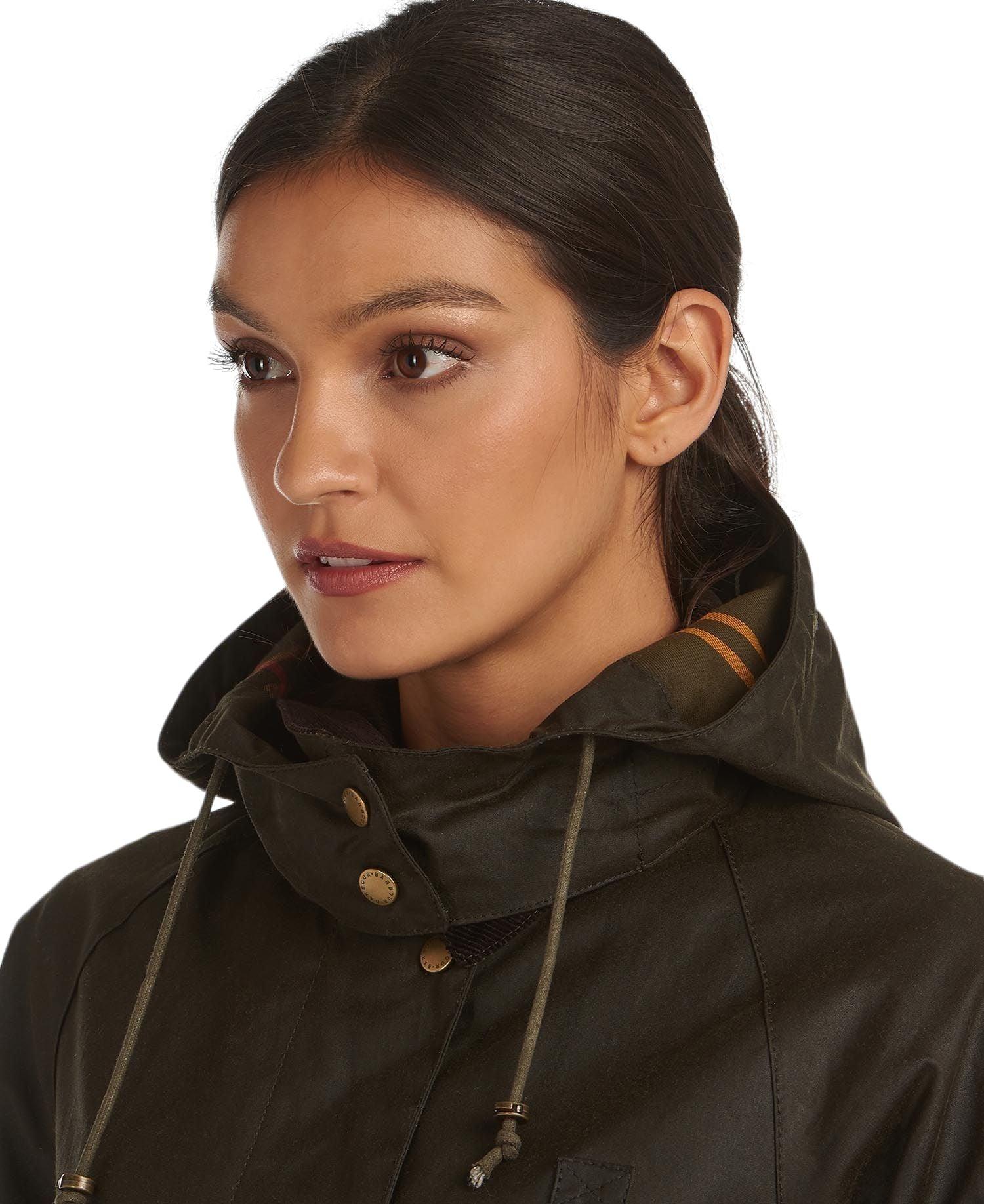 Barbour | Giacca Avon Wax Donna Olive/Classic - Fabbrica Ski Sises