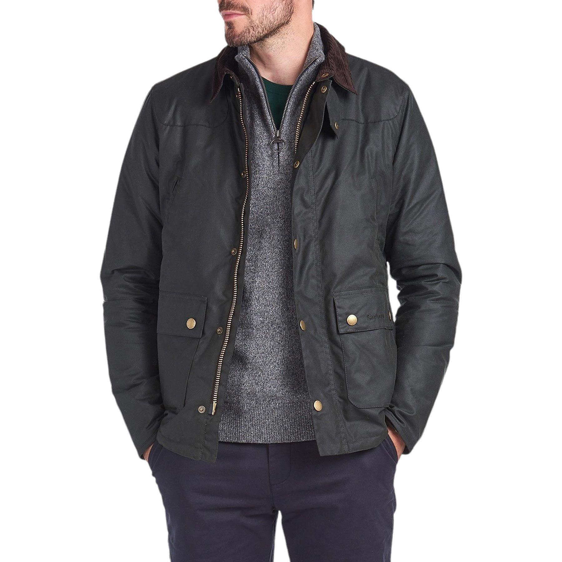 Barbour | Giacca Reelin Wax Uomo Sage - Fabbrica Ski Sises
