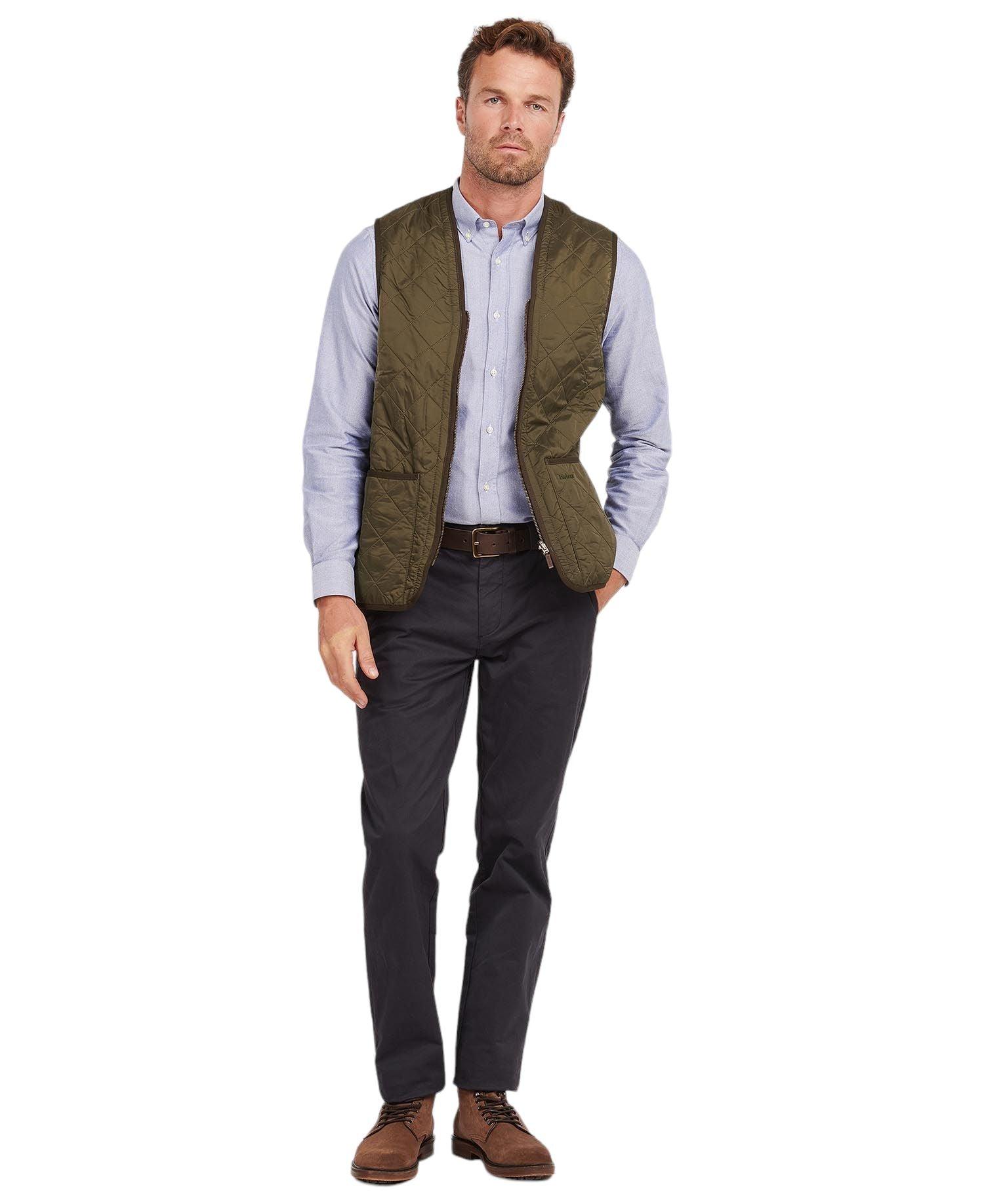 Barbour | Gilet Polarquilt Waistcoat Zip-In Liner Uomo Olive - Fabbrica Ski Sises