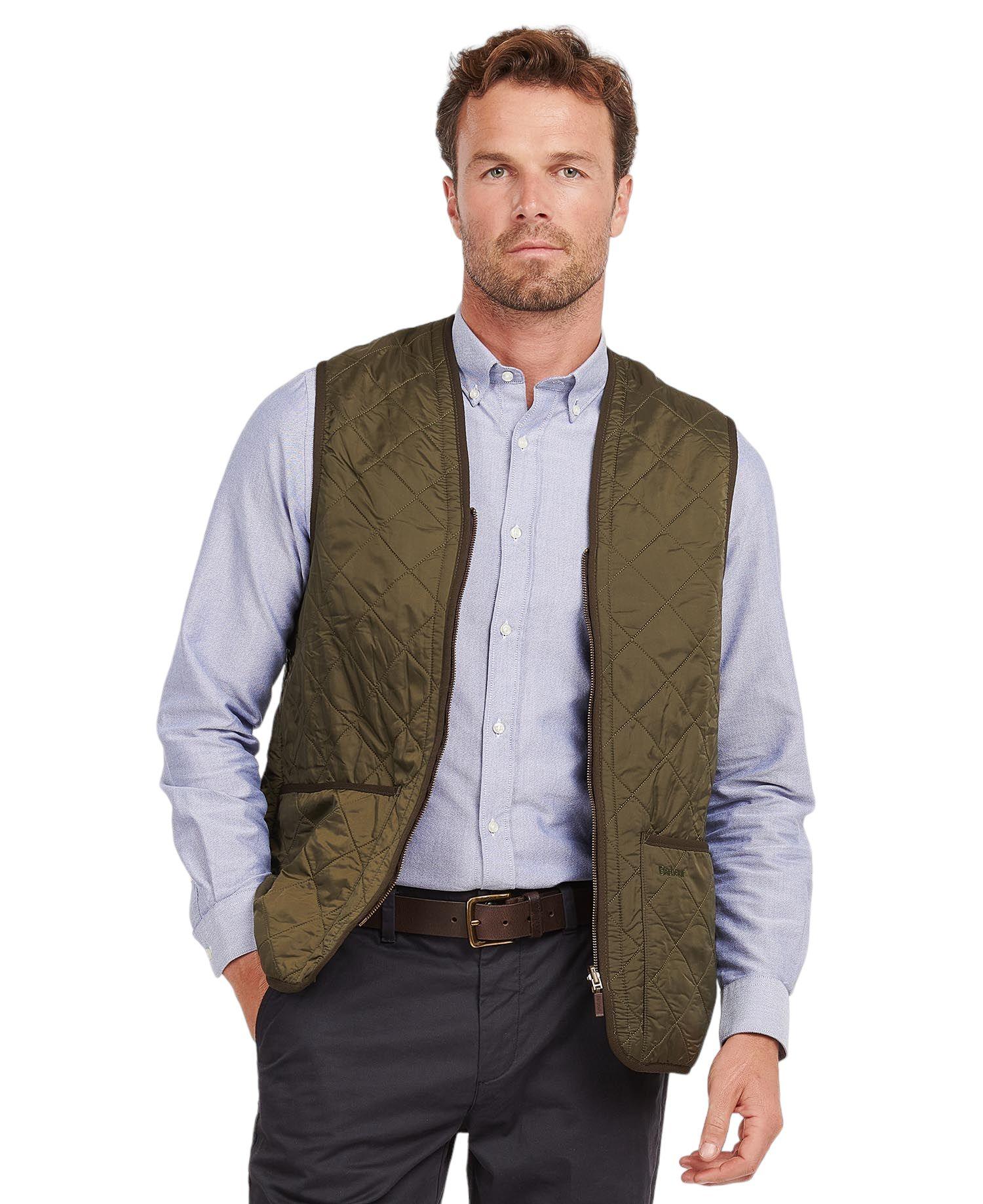 Barbour | Gilet Polarquilt Waistcoat Zip-In Liner Uomo Olive - Fabbrica Ski Sises