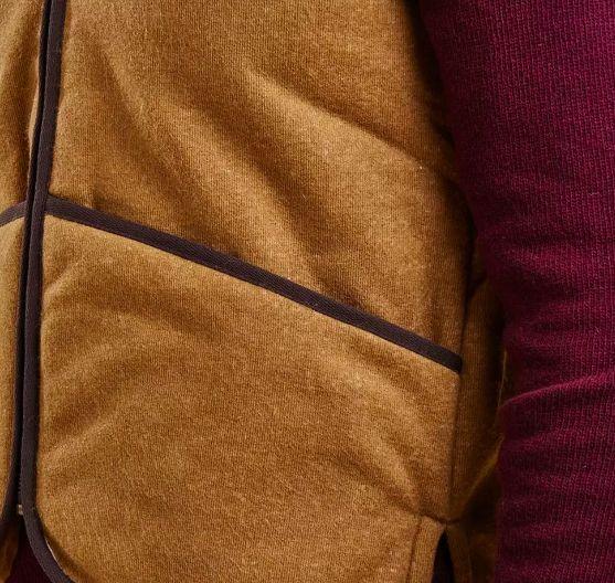 Barbour | Gilet Warm Pile Lining Waistcoat Zipin Uomo Beige - Fabbrica Ski Sises