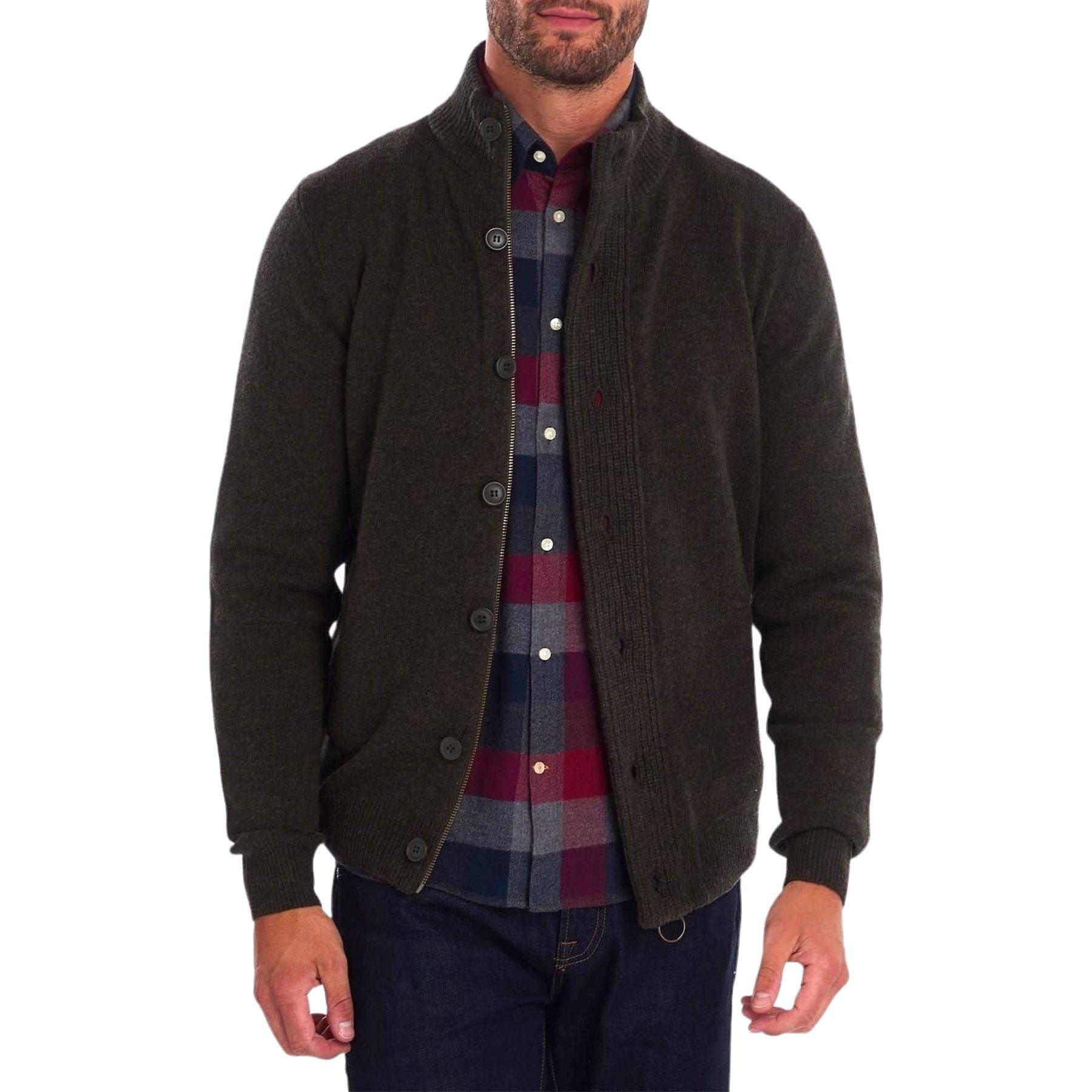 Barbour | Maglia Patch Zip Thru Uomo Seaweed - Fabbrica Ski Sises