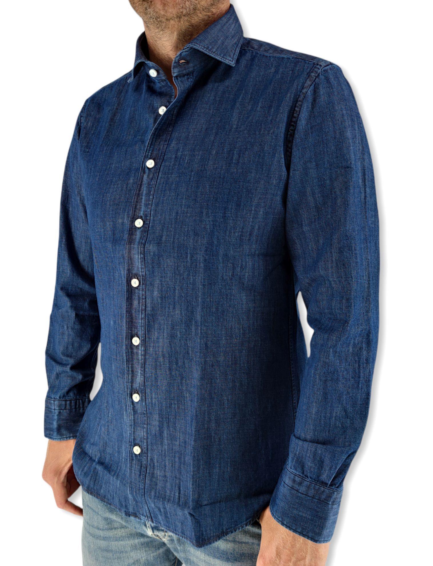 Bastoncino | Camicia B1747 Uomo Jeans - Fabbrica Ski Sises