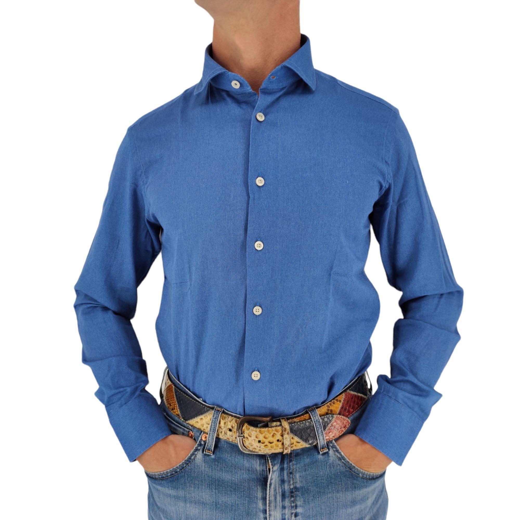 Bastoncino | Camicia Simo Uomo Cobalt Blue - Fabbrica Ski Sises