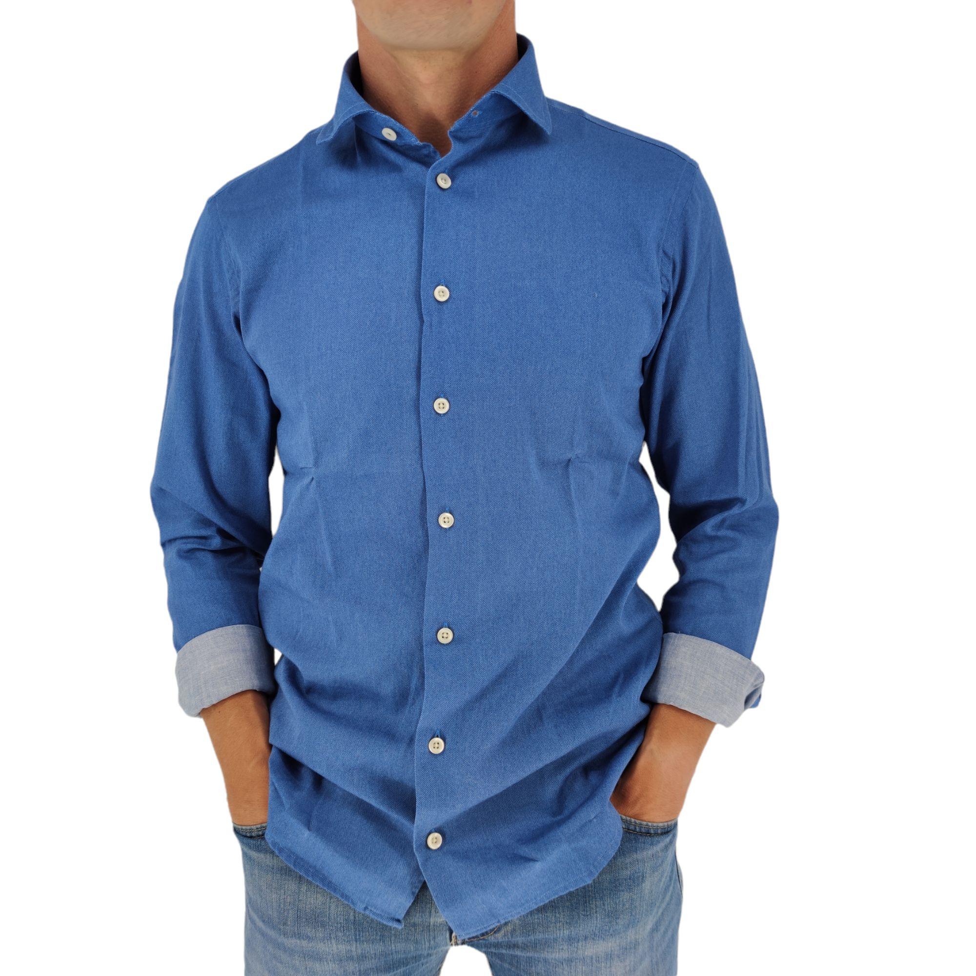 Bastoncino | Camicia Simo Uomo Cobalt Blue - Fabbrica Ski Sises