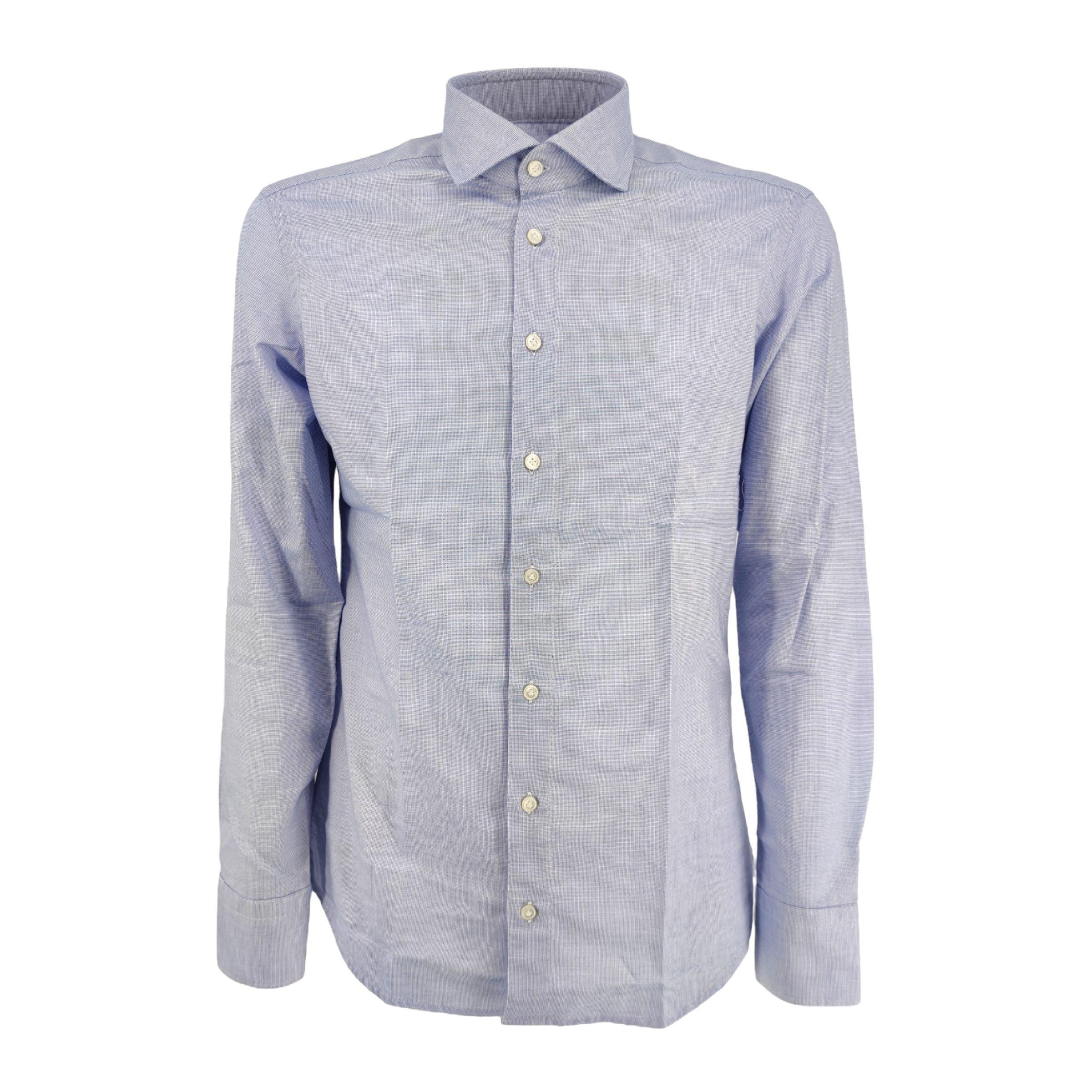 Bastoncino | Camicia Simo Uomo Light Blue/White - Fabbrica Ski Sises