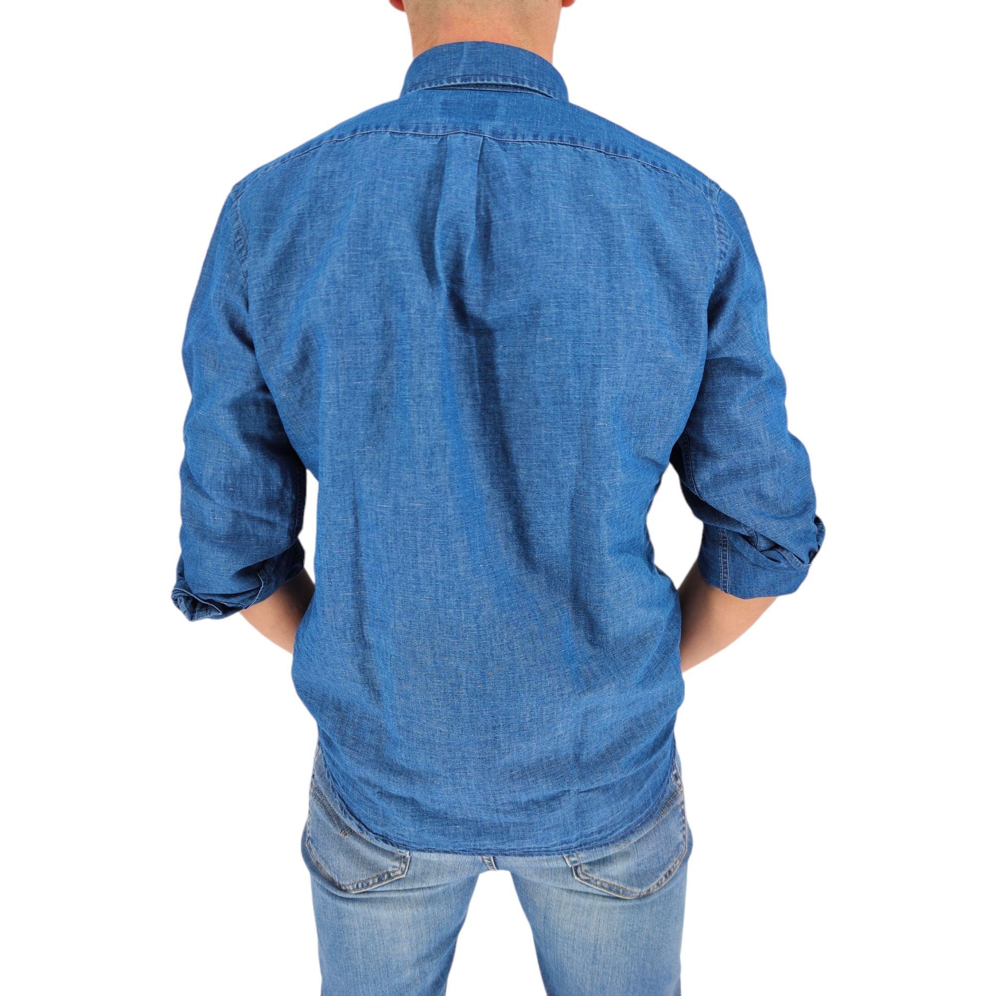 Bd Baggies | Camicia Bradford Uomo Denim Blue - Fabbrica Ski Sises