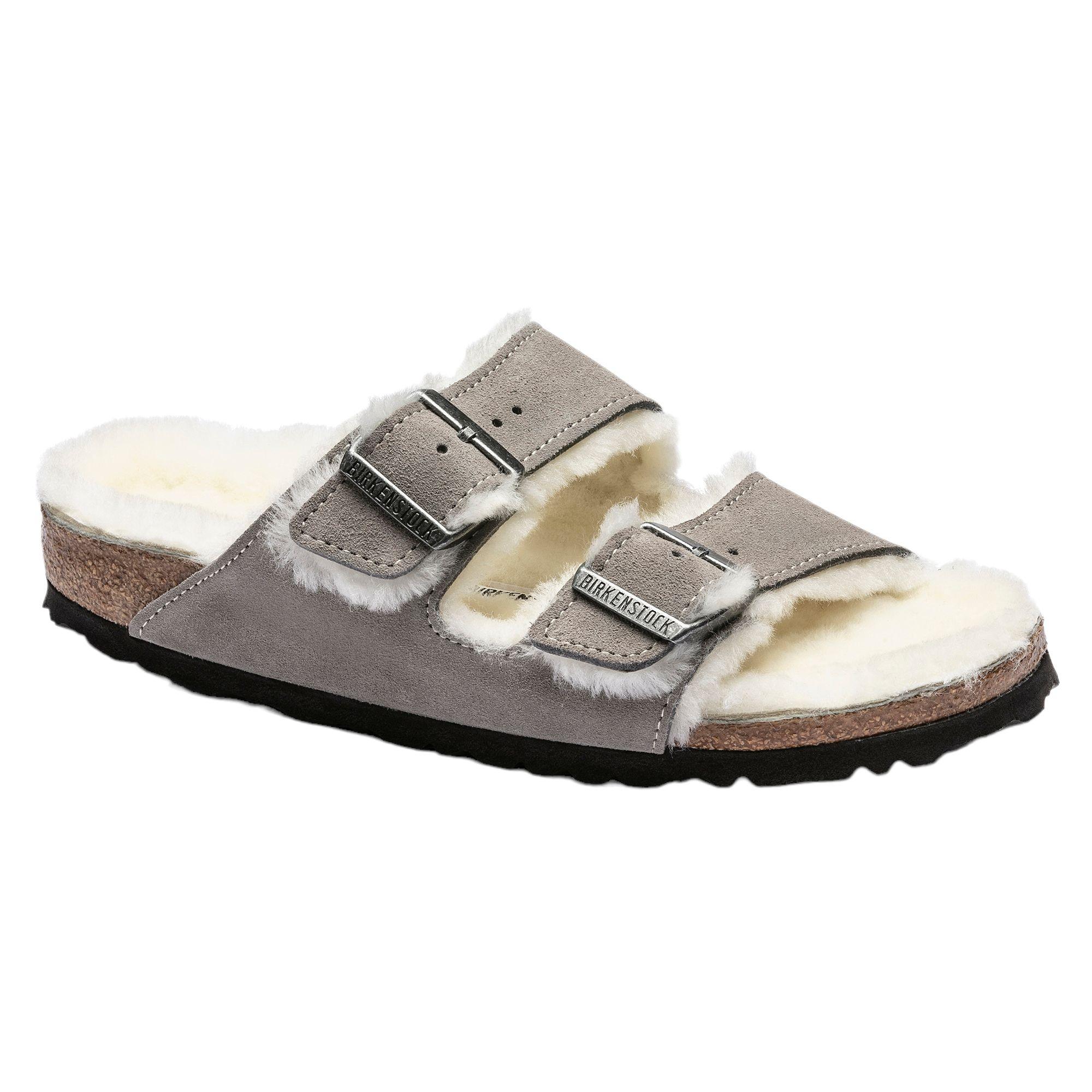 Birkenstock | Sandali Arizona Shearling Donna Stone Coin - Fabbrica Ski Sises