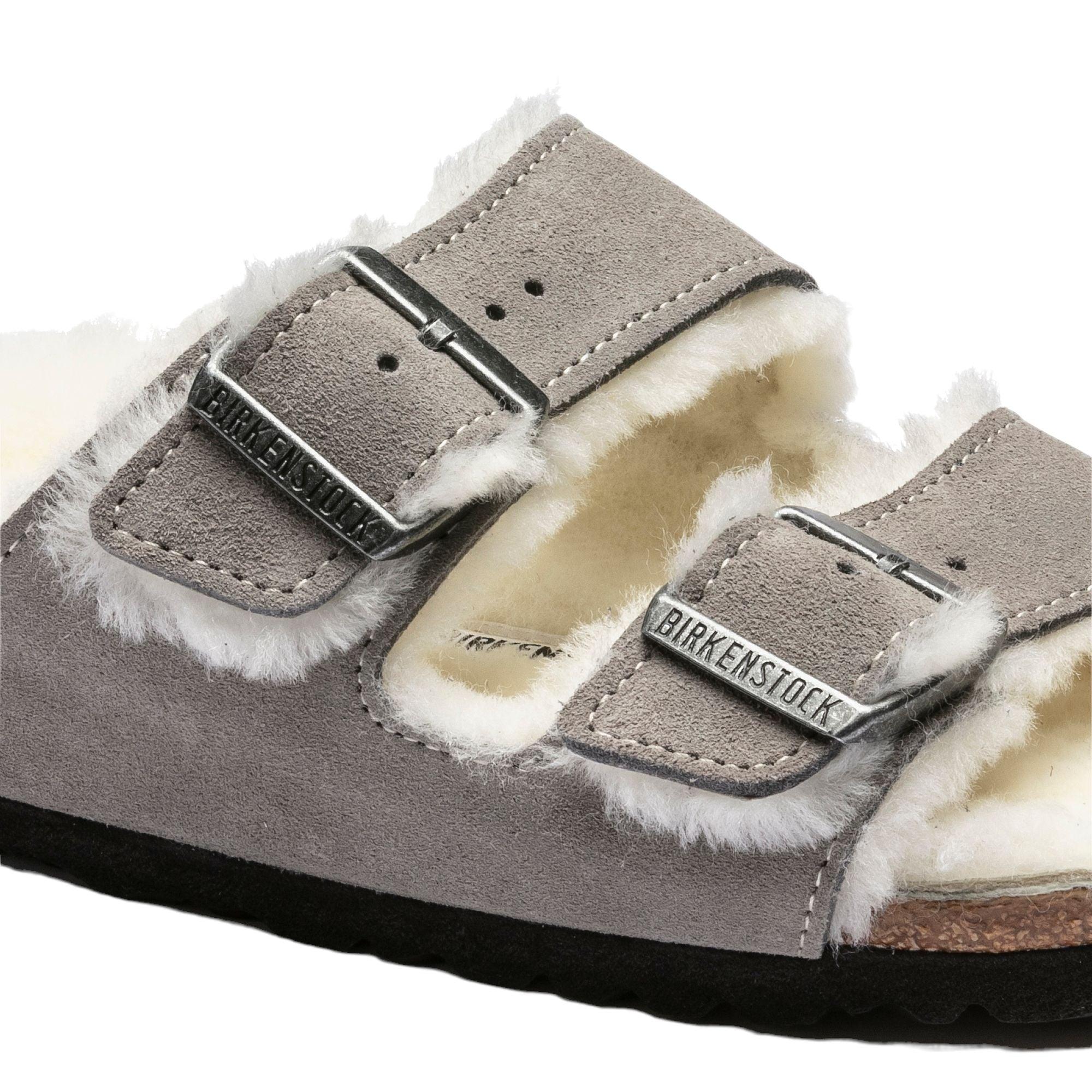 Birkenstock | Sandali Arizona Shearling Donna Stone Coin - Fabbrica Ski Sises