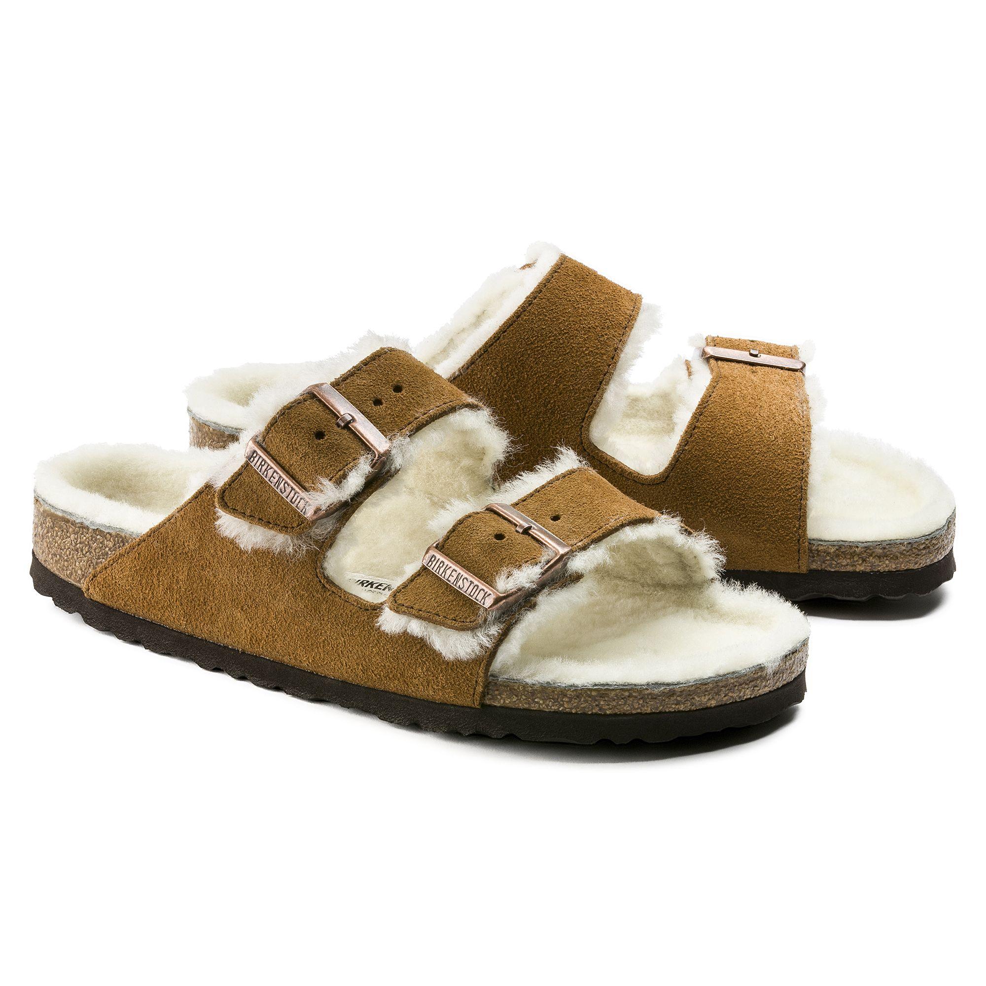 Birkenstock | Sandali Arizona Shearling Mink - Fabbrica Ski Sises