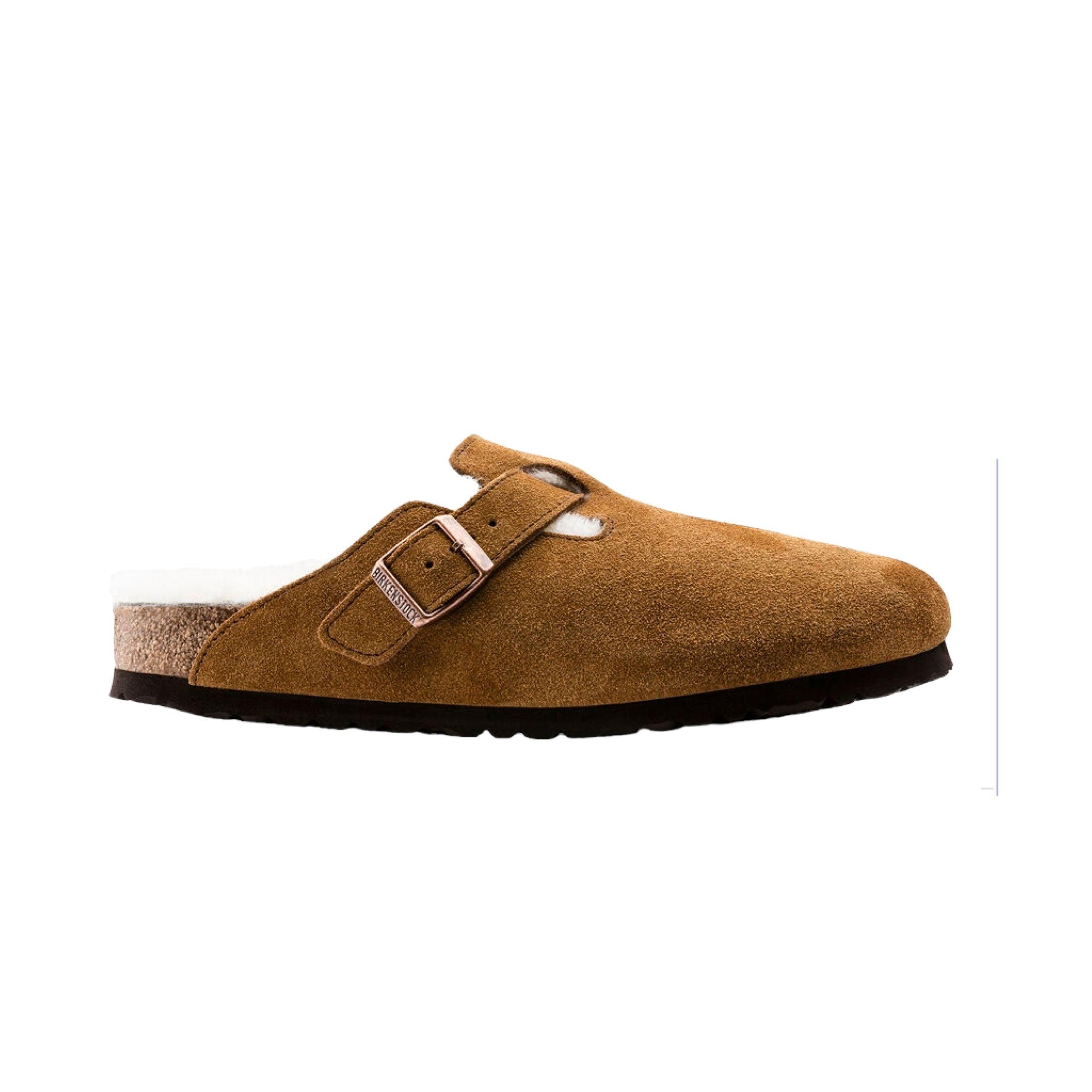 Birkenstock | Sandali Boston Shearling Donna Mink - Fabbrica Ski Sises