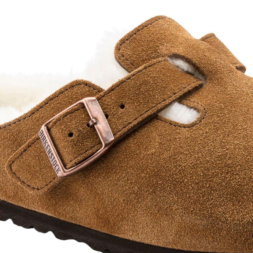 Birkenstock | Sandali Boston Shearling Donna Mink - Fabbrica Ski Sises