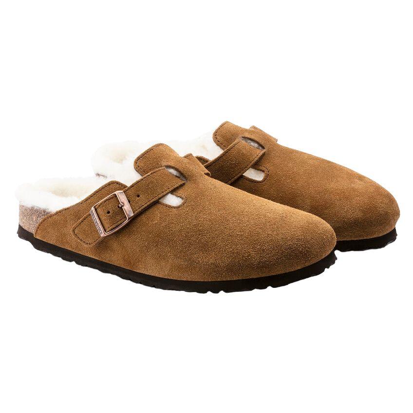 Birkenstock | Sandali Boston Shearling Donna Mink - Fabbrica Ski Sises