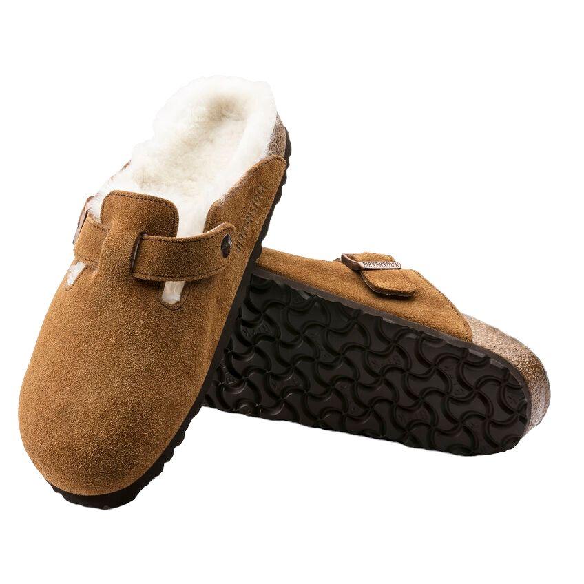Birkenstock | Sandali Boston Shearling Donna Mink - Fabbrica Ski Sises