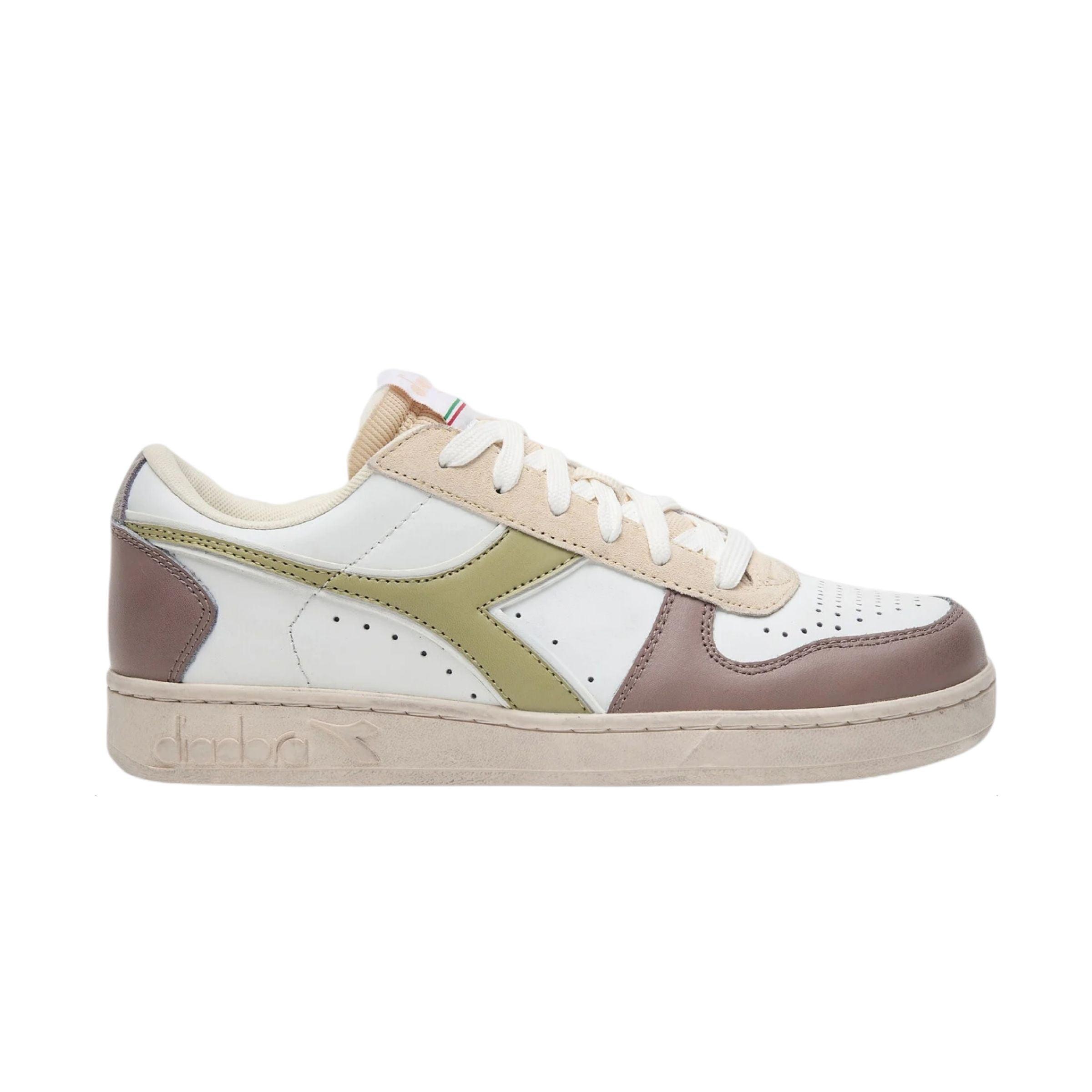 Diadora | Scarpe Game L Low Waxed White/Fogliage - Fabbrica Ski Sises