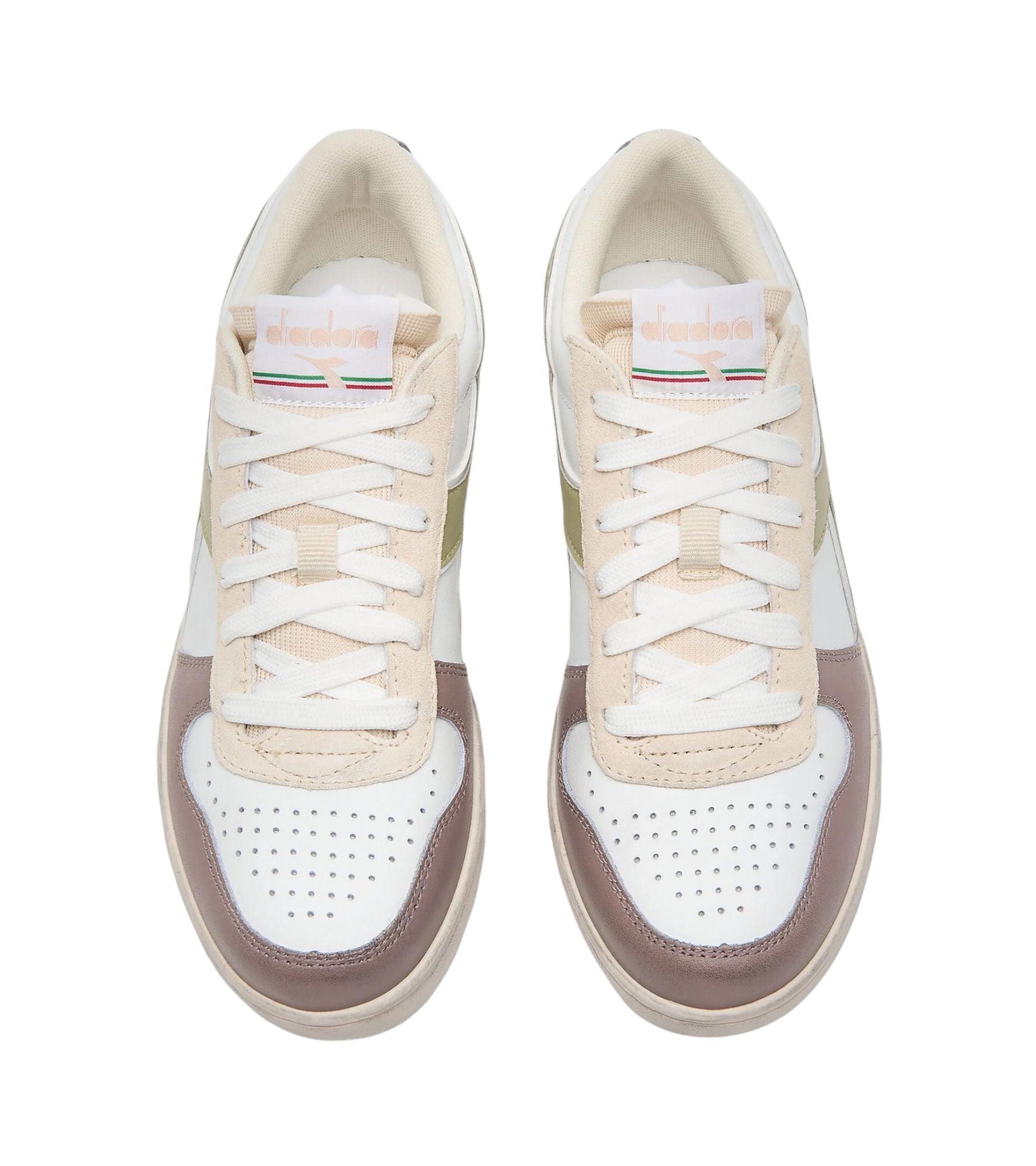 Diadora | Scarpe Game L Low Waxed White/Fogliage - Fabbrica Ski Sises
